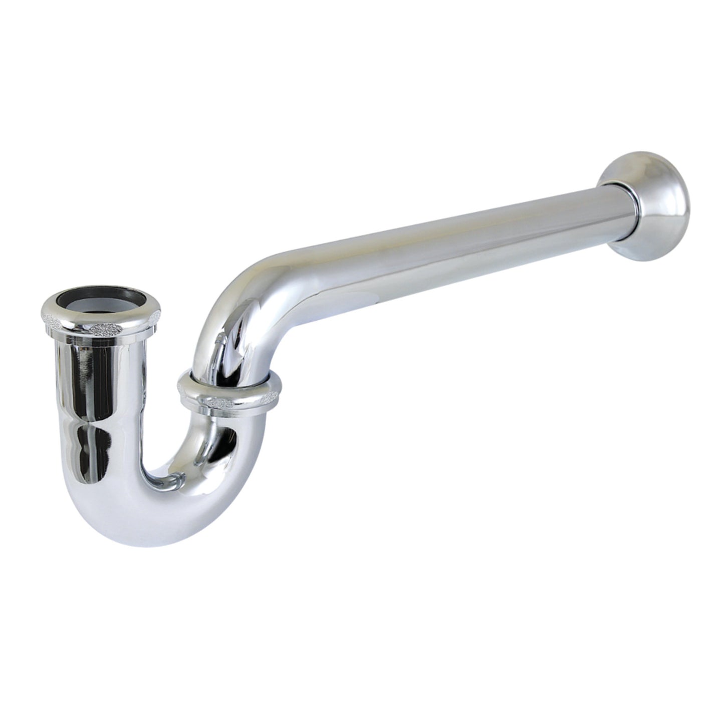 Kingston Brass CC5241 1-1/4" (or 1-1/2") x 1-1/2" P-Trap with Bell Flange, 19" Length, 18 Gauge, Polished Chrome