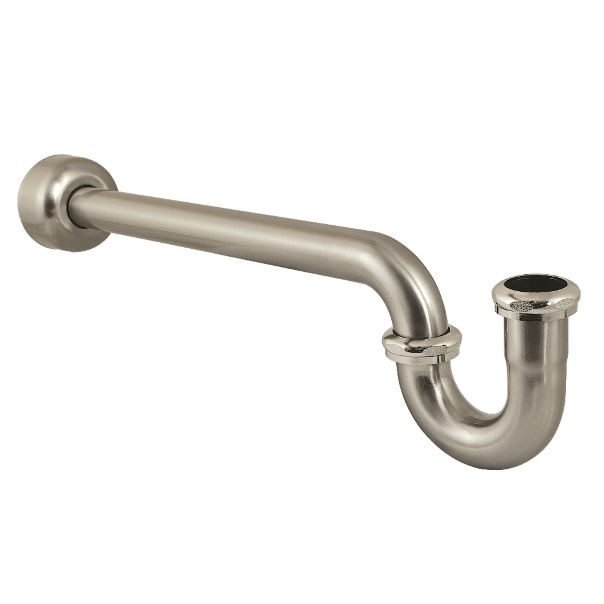 Kingston Brass CC6188 1-1/4" P-Trap with Box Flange, 18" Length, 18 Gauge, Brushed Nickel