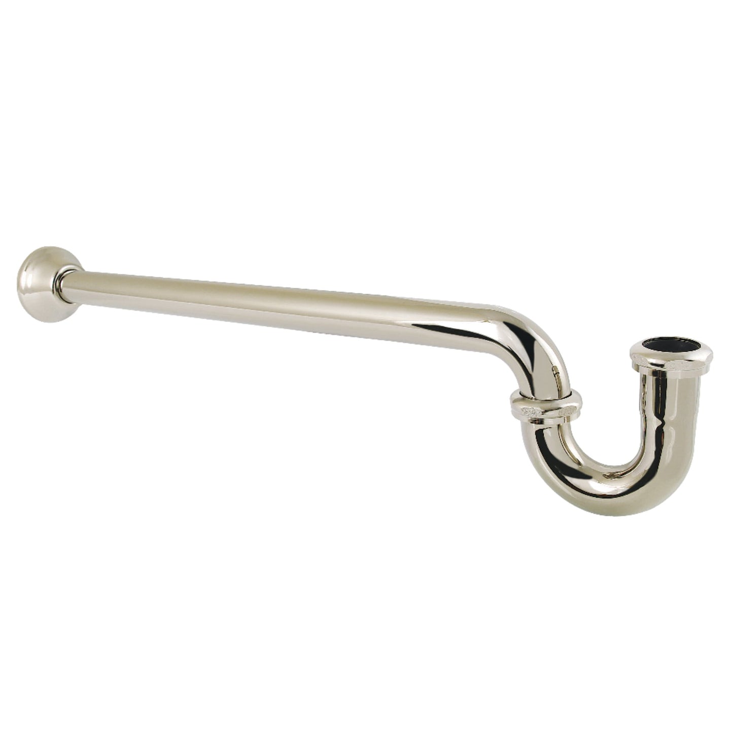 Kingston Brass CC7186 1-1/4" P-Trap with Bell Flange, 24" Length, 18 Gauge, Polished Nickel