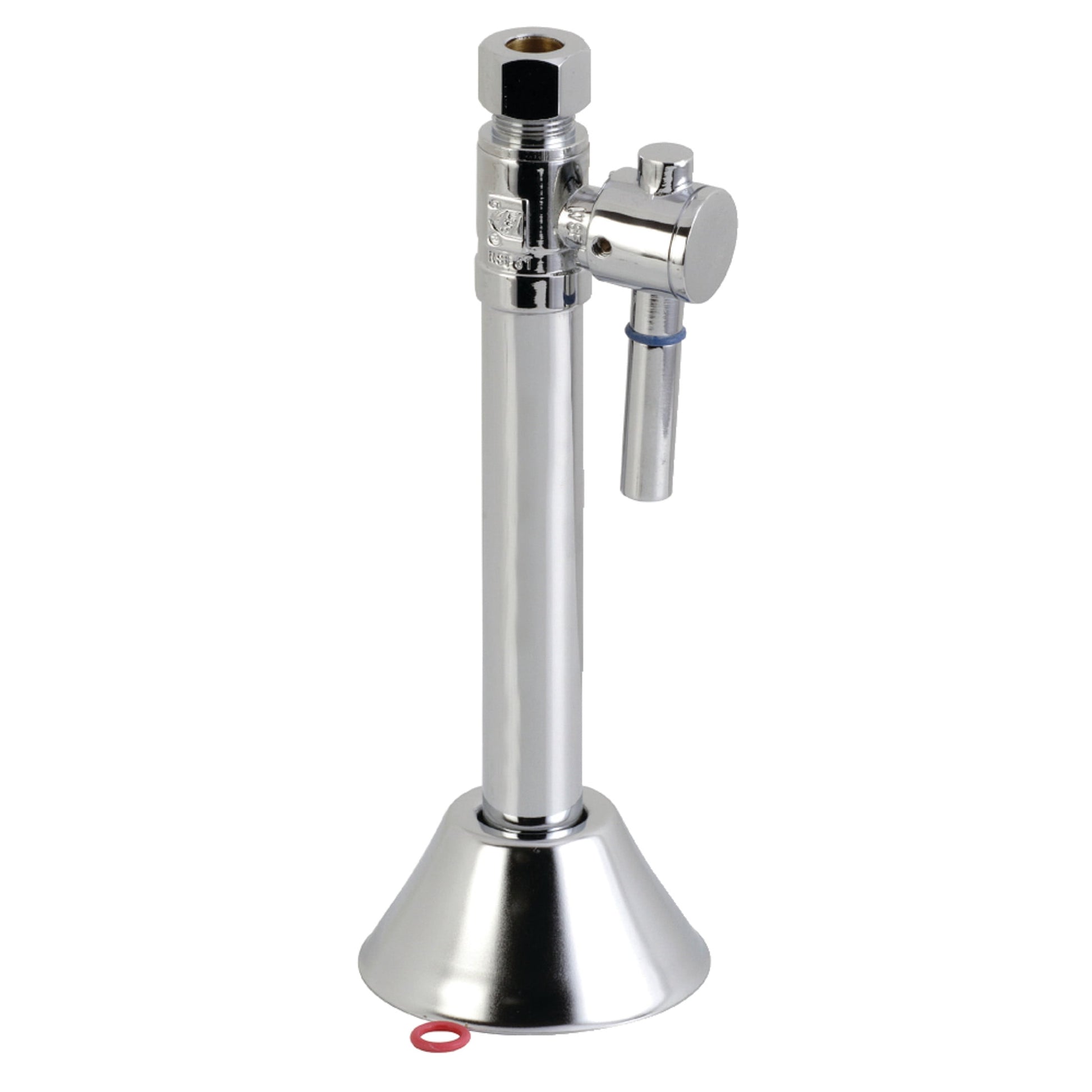 Kingston Brass CC83251DL 1/2-Inch Sweat x 3/8-Inch O.D. Comp Straight Shut-Off Valve with 5-Inch Extension in Polished Chrome