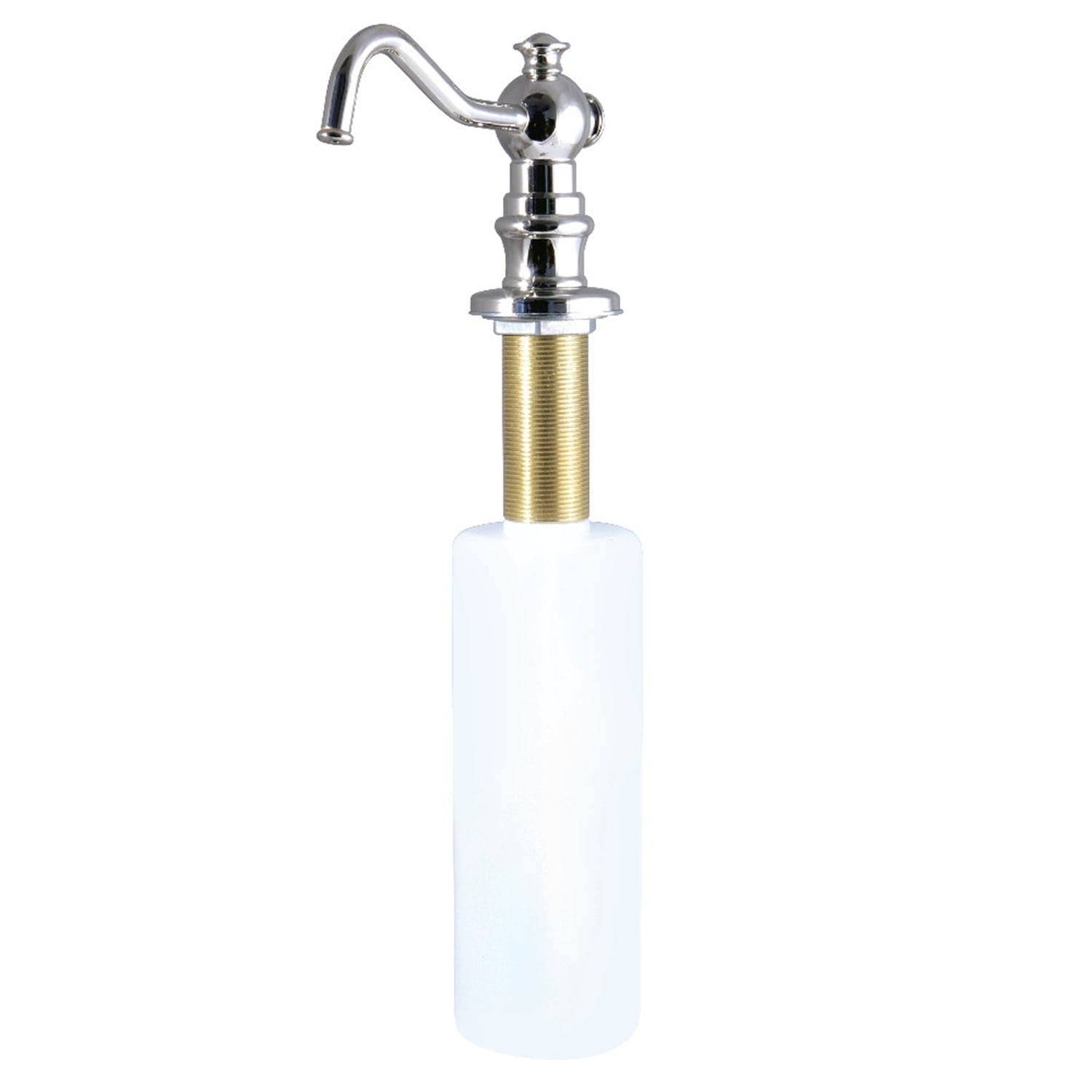Kingston Brass SD7606 Curved Nozzle Metal Soap Dispenser, 11-13/16"L, Polished Nickel