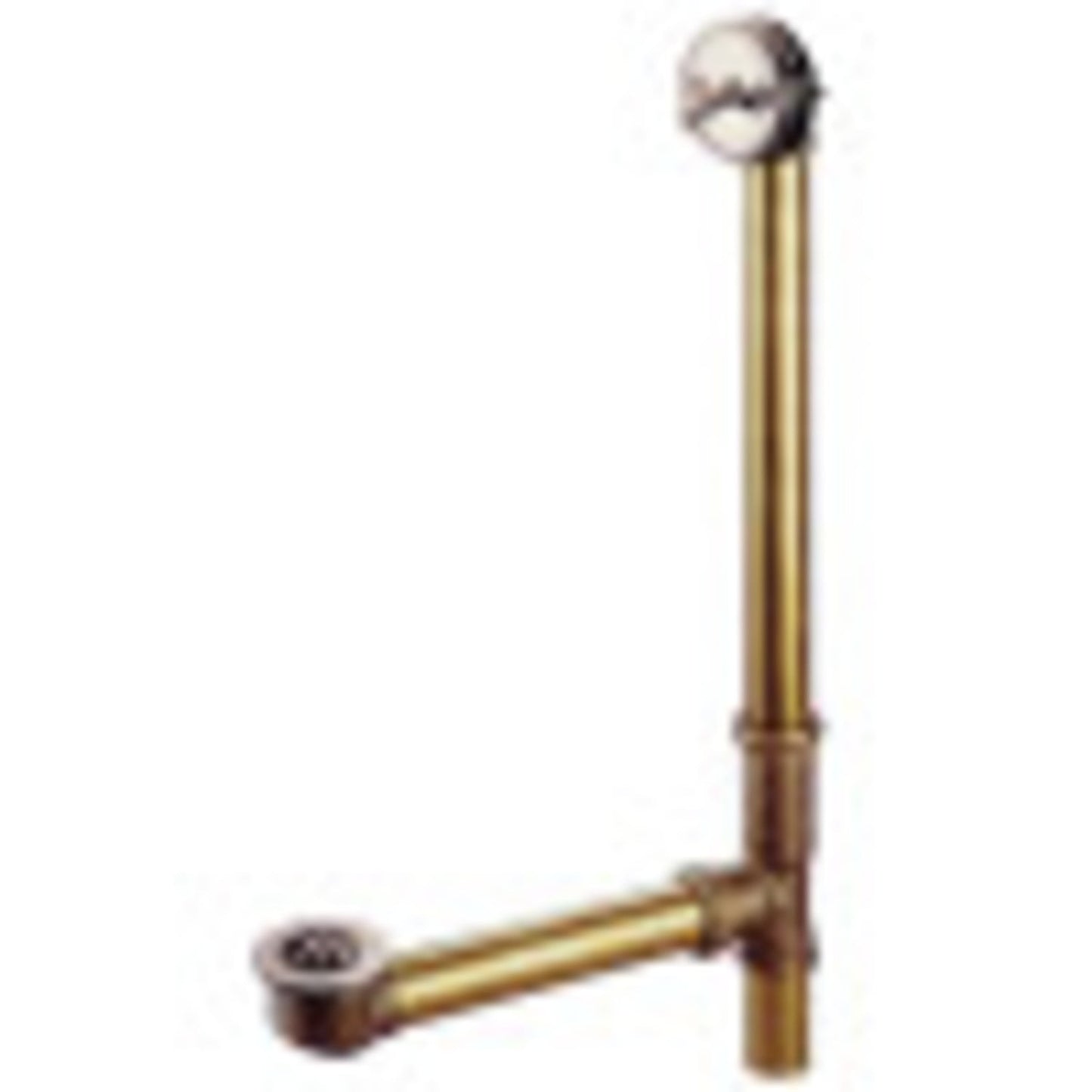 Kingston Brass Dtl1167 21 inch Trip Lever Waste and Overflow with Grid, Brushed Brass, Gold