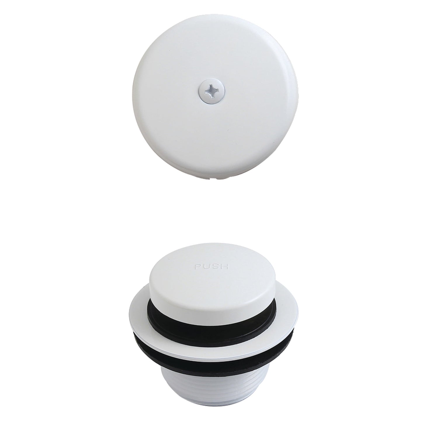 Kingston Brass DTT5302AWH Easy Touch Toe-Tap Drain Conversion Kit, White