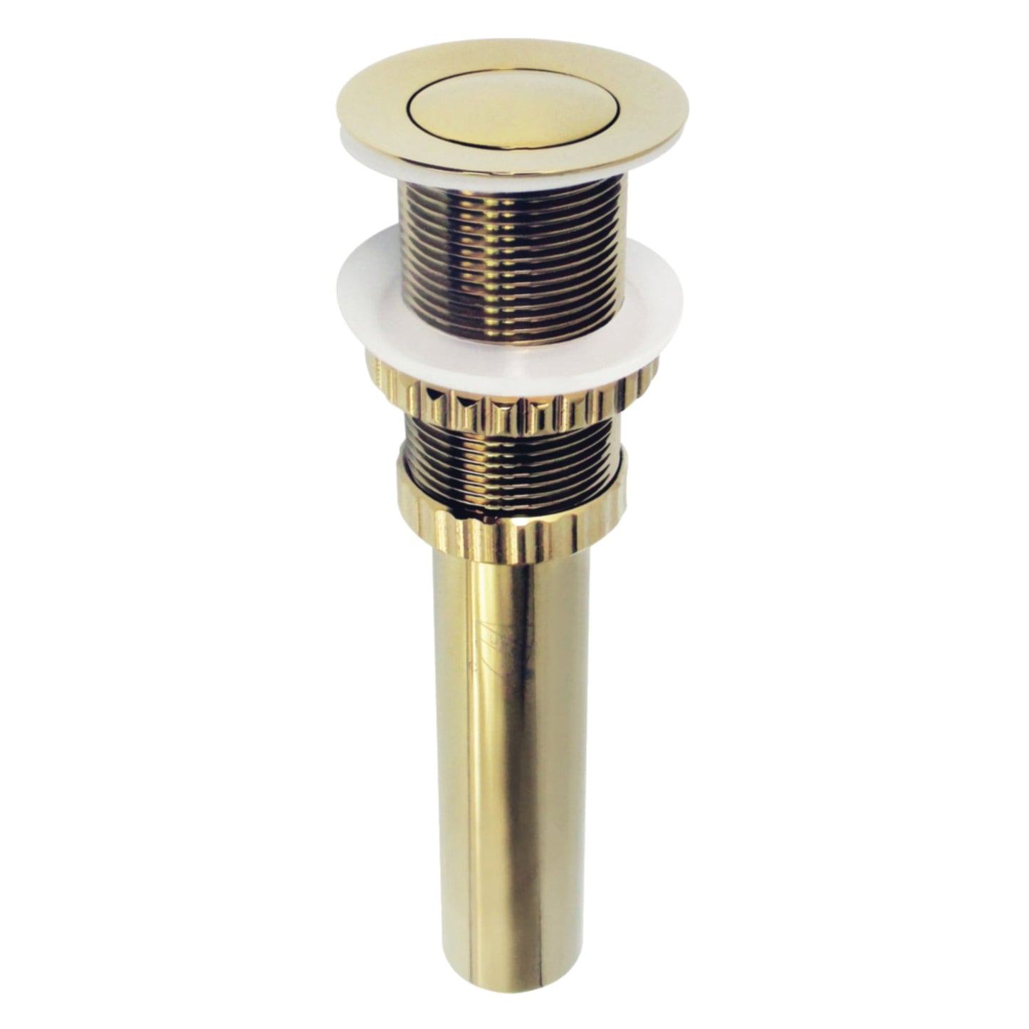 Kingston Brass EV8412 Coronet Brass Push Pop-Up Bathroom Sink Drain in Polished Brass