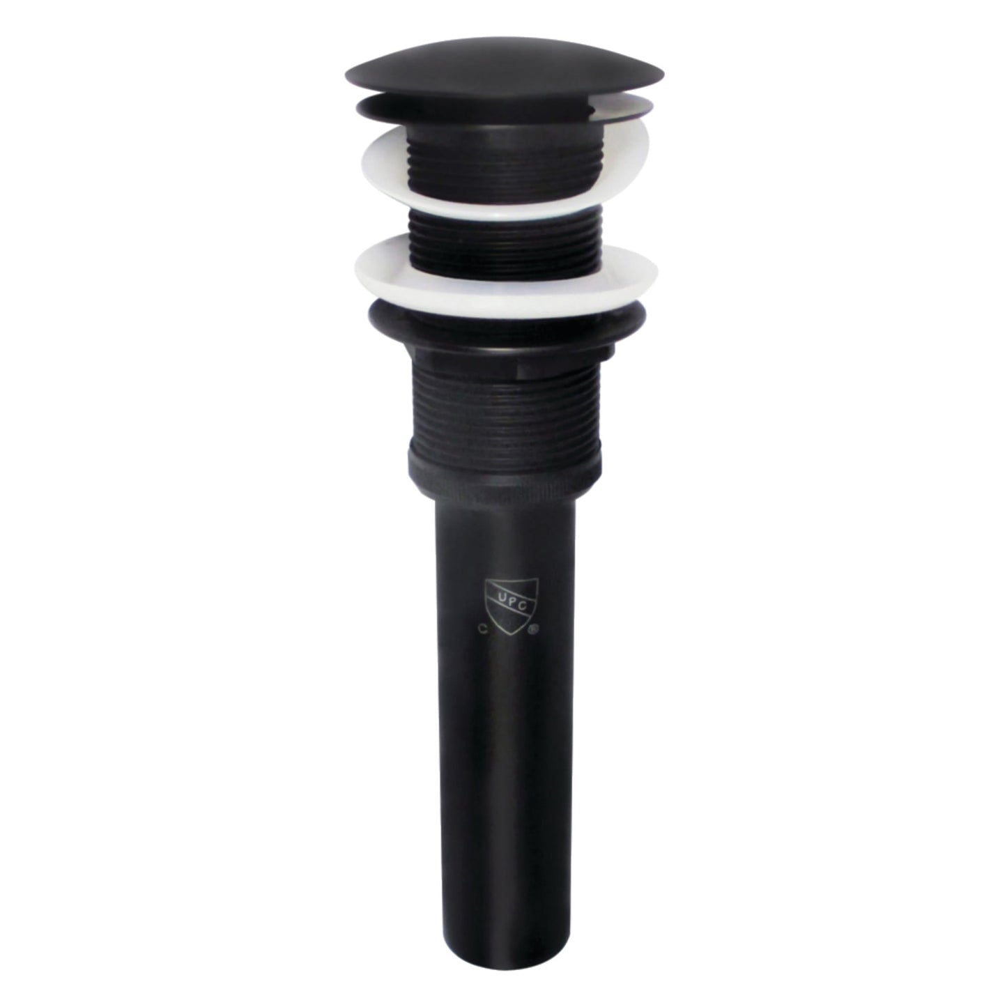 Kingston Brass EV8310MB Coronet Brass Push Pop-Up Bathroom Sink Drain in Matte Black