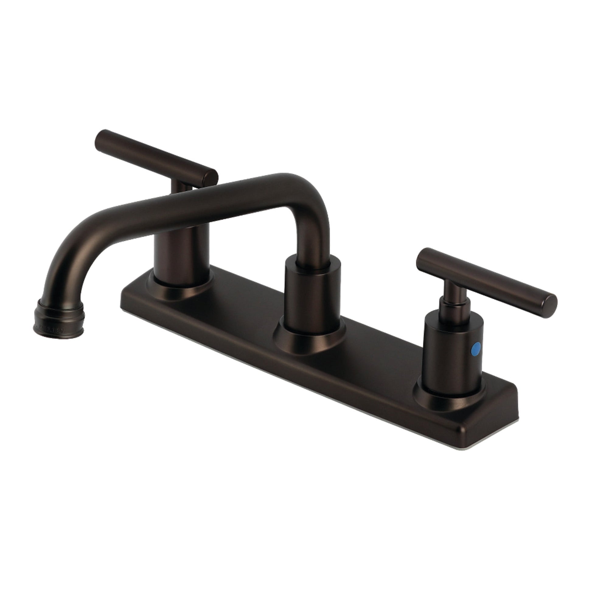 Kingston Brass FB2135CML Manhattan Double-Handle 8" Centerset Kitchen Faucet, Oil Rubbed Bronze