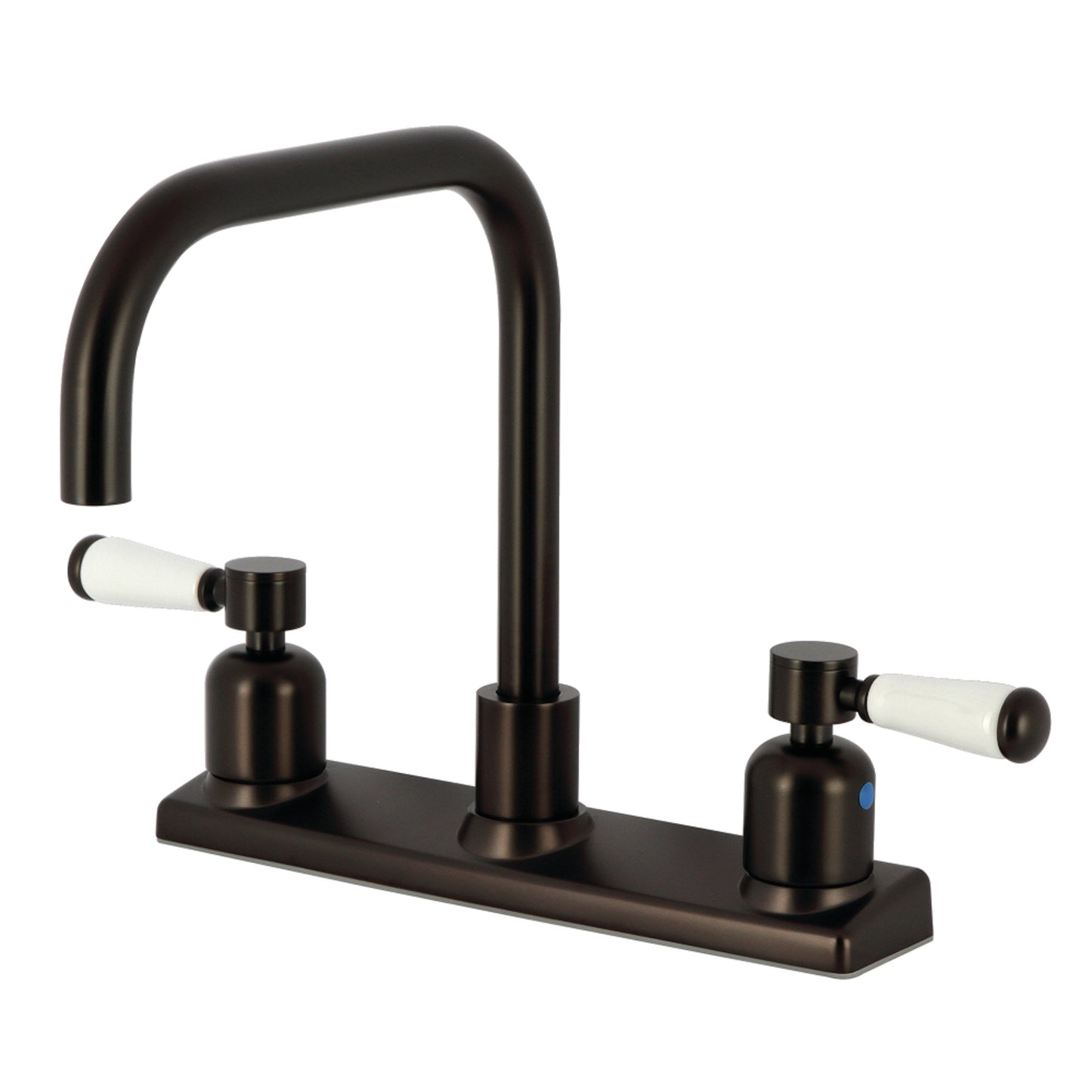 Kingston FB2145DPL Paris Two-Handle 2-Hole 8" Centerset Kitchen Faucet in Oil Rubbed Bronze