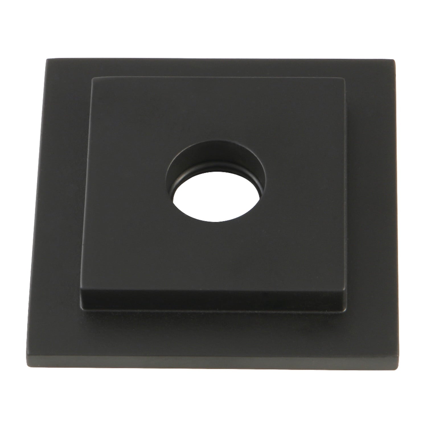 Kingston Brass FLSQUARE0 Claremont Heavy Duty Standard Mount Solid Cast Brass Shower Flange, Matte Black
