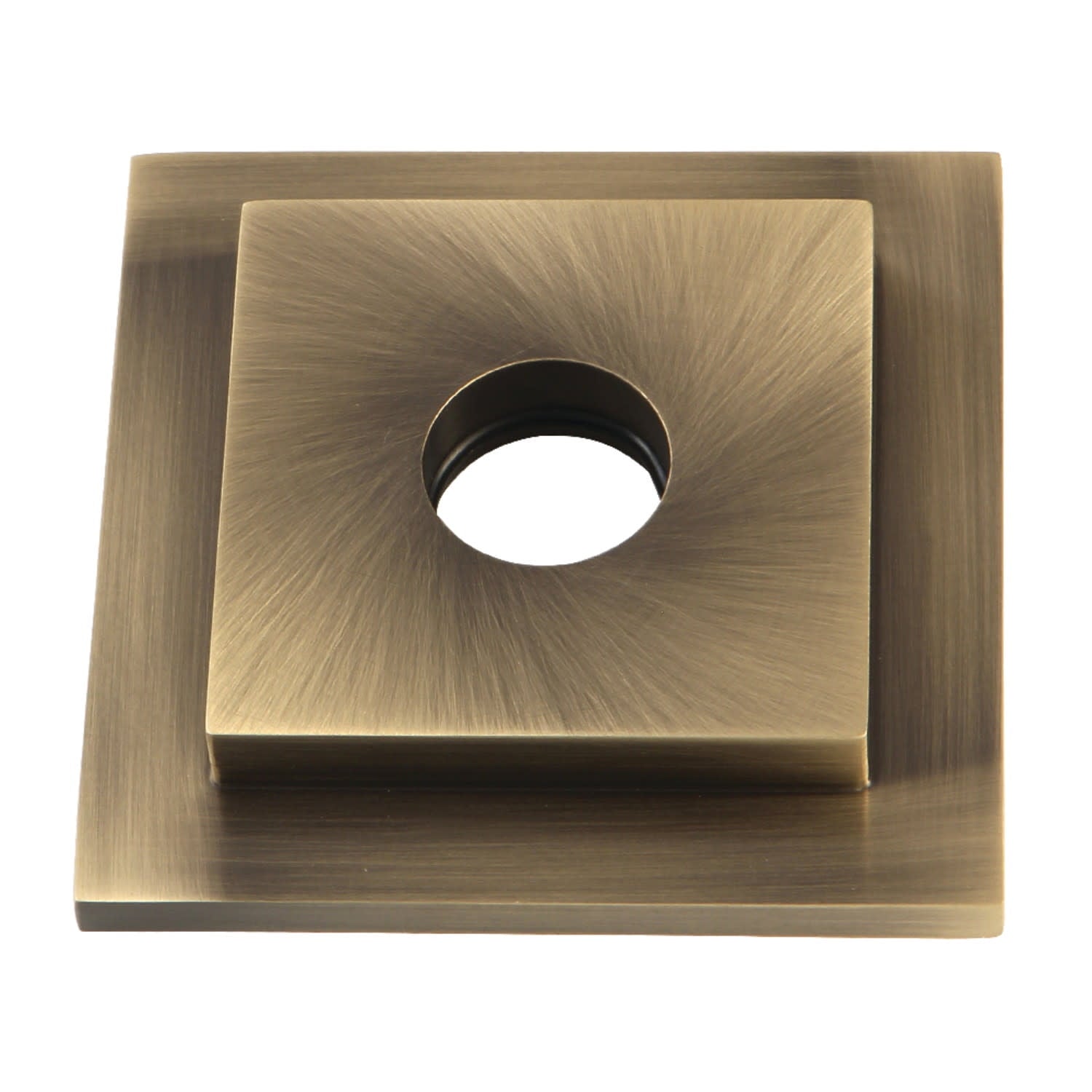 Kingston Brass FLSQUARE8 Claremont Heavy Duty Square Solid Cast Brass Shower Flange, Brushed Nickel