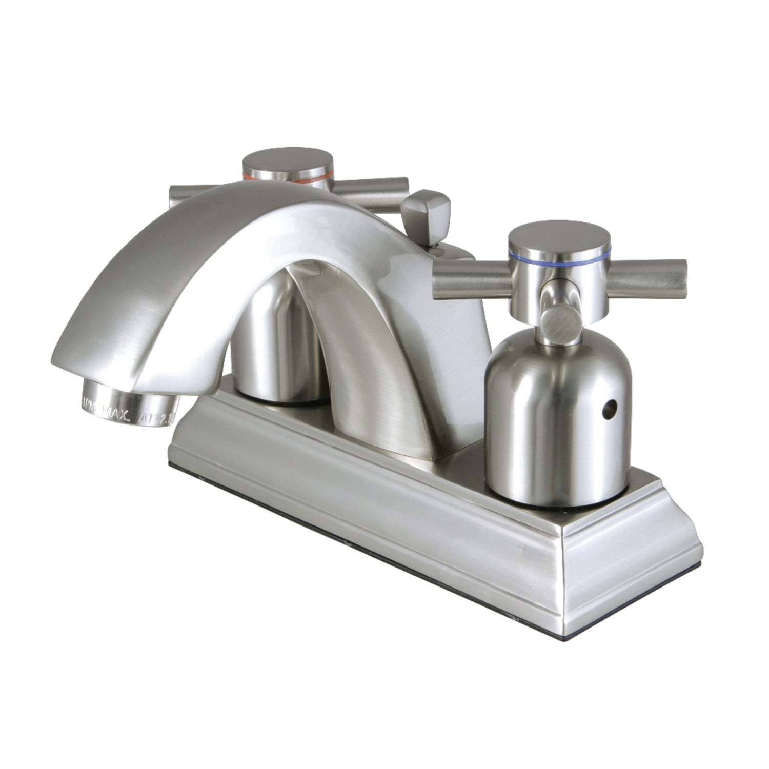 Kingston Brass FSC4648DX Concord 4 in. Centerset Bathroom Faucet with Pop-Up Drain, Brushed Nickel