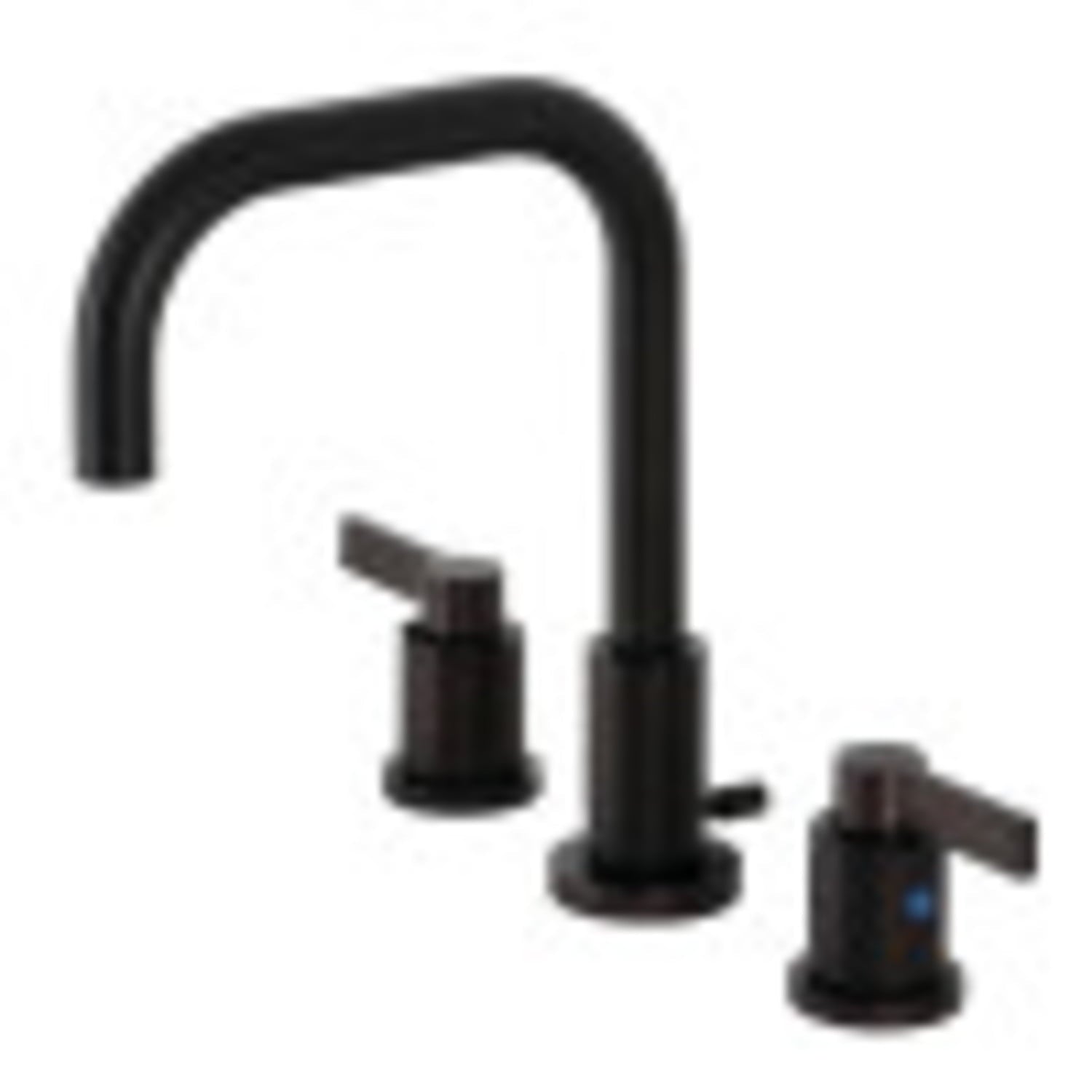 Kingston Brass FSC8931NDL NuvoFusion Widespread Deck Mount Bathroom Faucet with Brass Pop-up, Polished Chrome