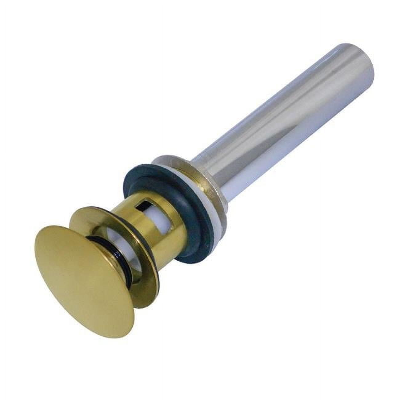 Kingston Brass EV6007 Fauceture Push Pop-Up Drain with Overflow Hole Brushed Brass