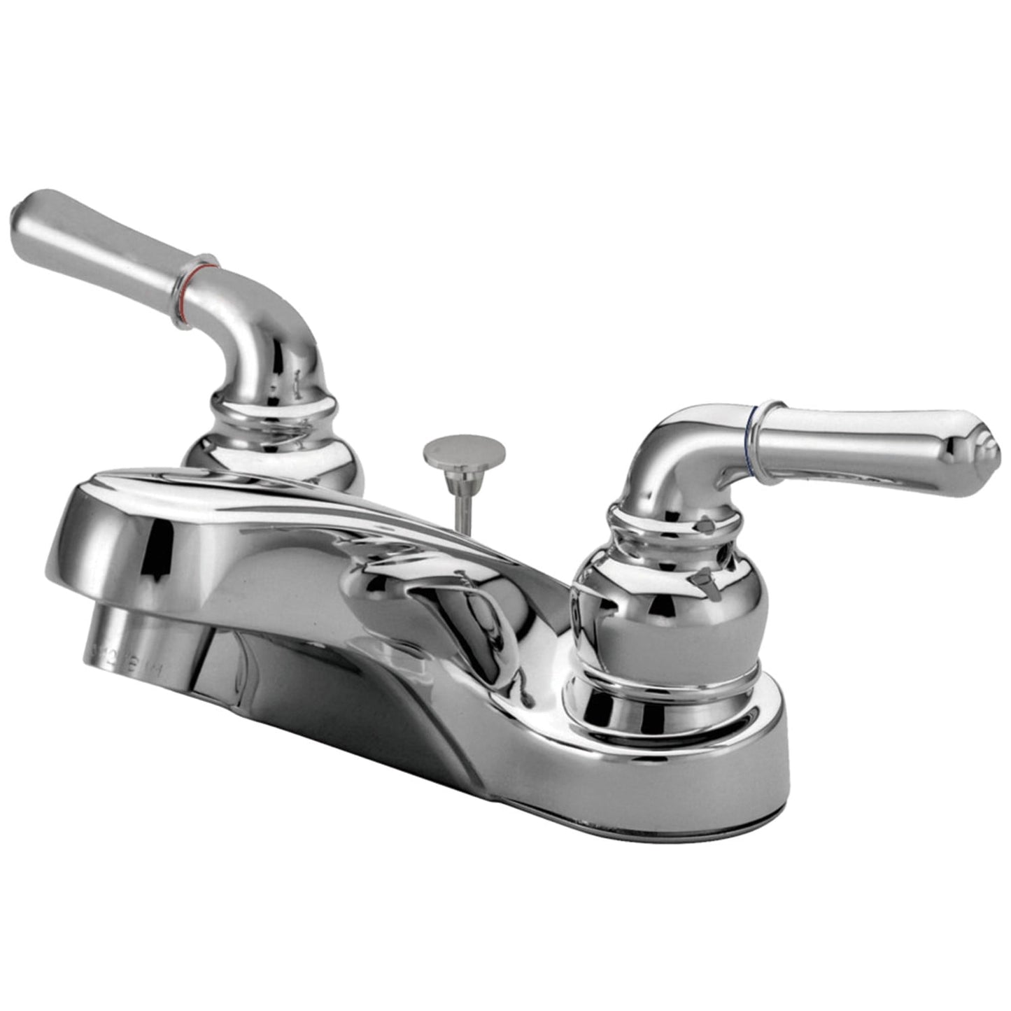 Kingston Brass GKB251 Water Saving Magellan Centerset Lavatory Faucet with Lever Handles and Brass Pop-Up, Chrome