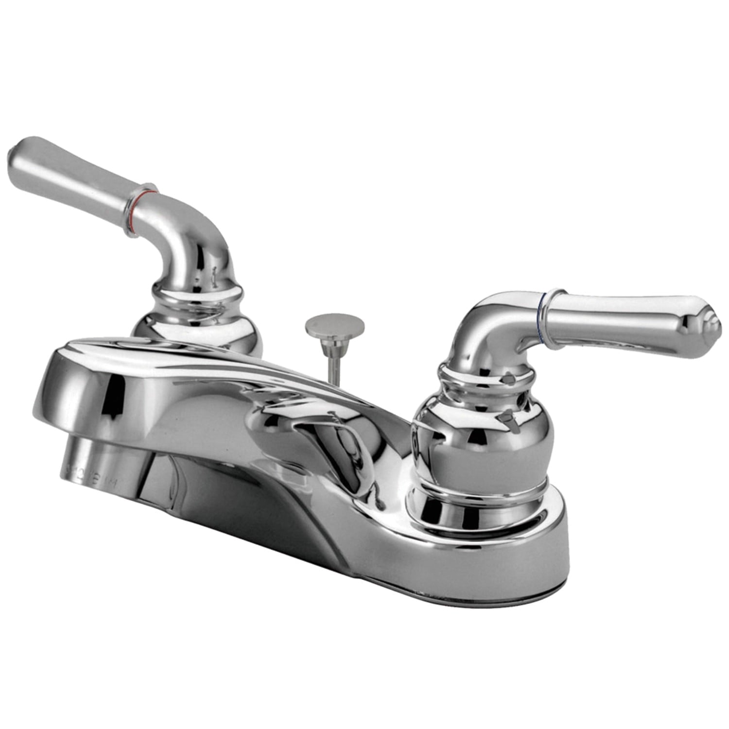Kingston Brass GKB251 Water Saving Magellan Centerset Lavatory Faucet with Lever Handles and Brass Pop-Up, Chrome