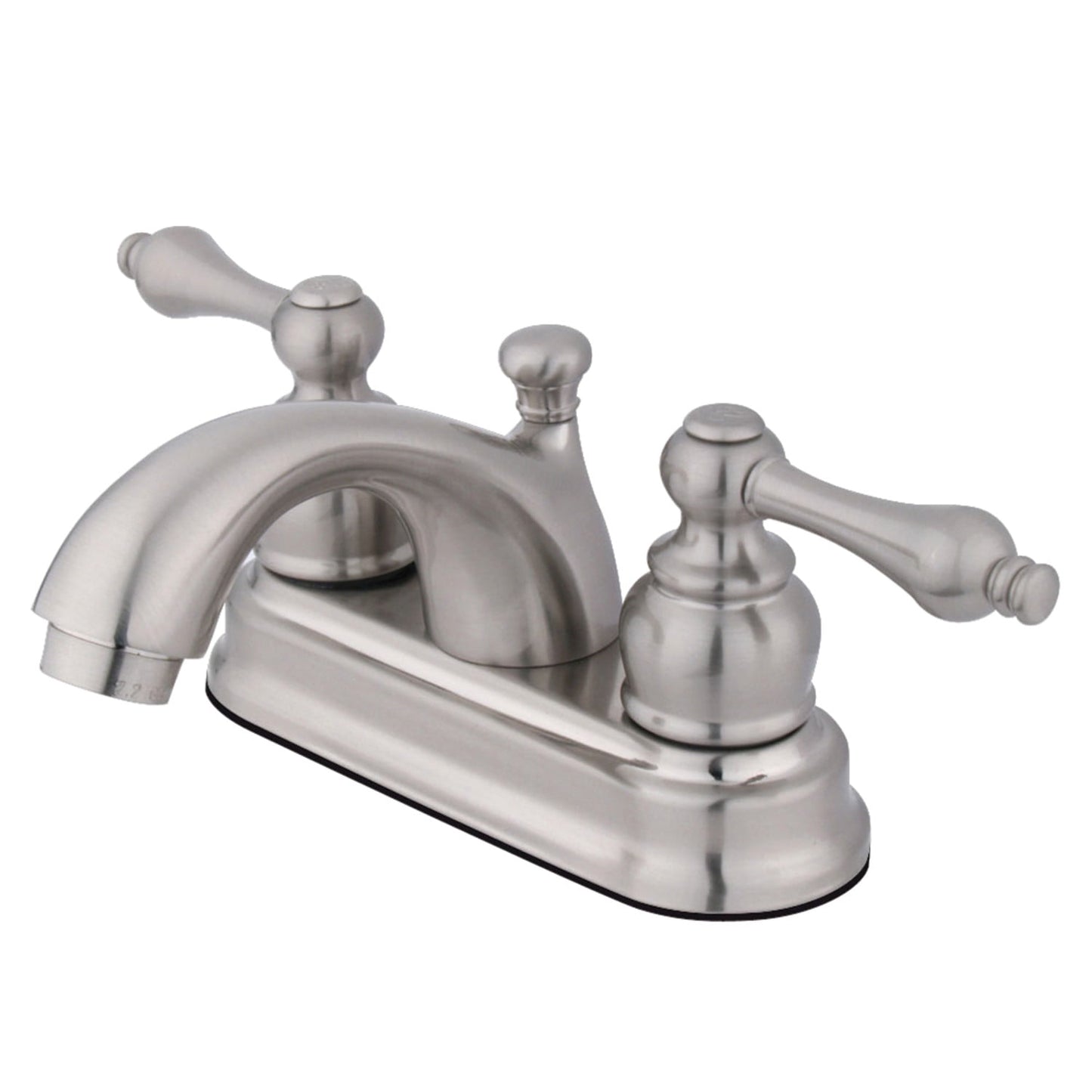 Kingston Brass GKB2608AL Water Saving Vintage Centerset Lavatory Faucet with Lever Handles and Retail Pop-Up, Satin Nickel