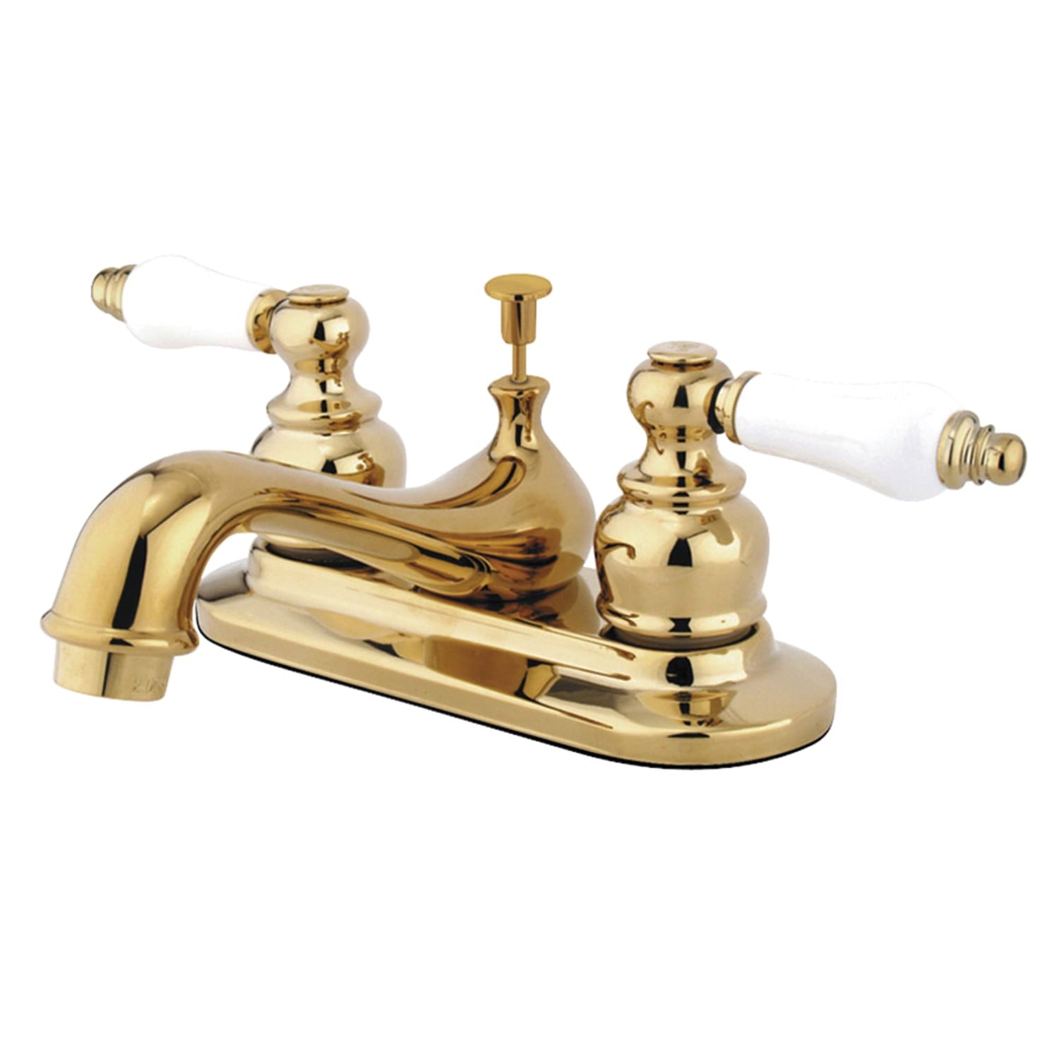 Kingston Brass GKB601PL Grifo de Inodoro con Manijas de Palanca de Porcelana, Cromo, Centro de RestauraciÃ³n y Ahorro de Agua