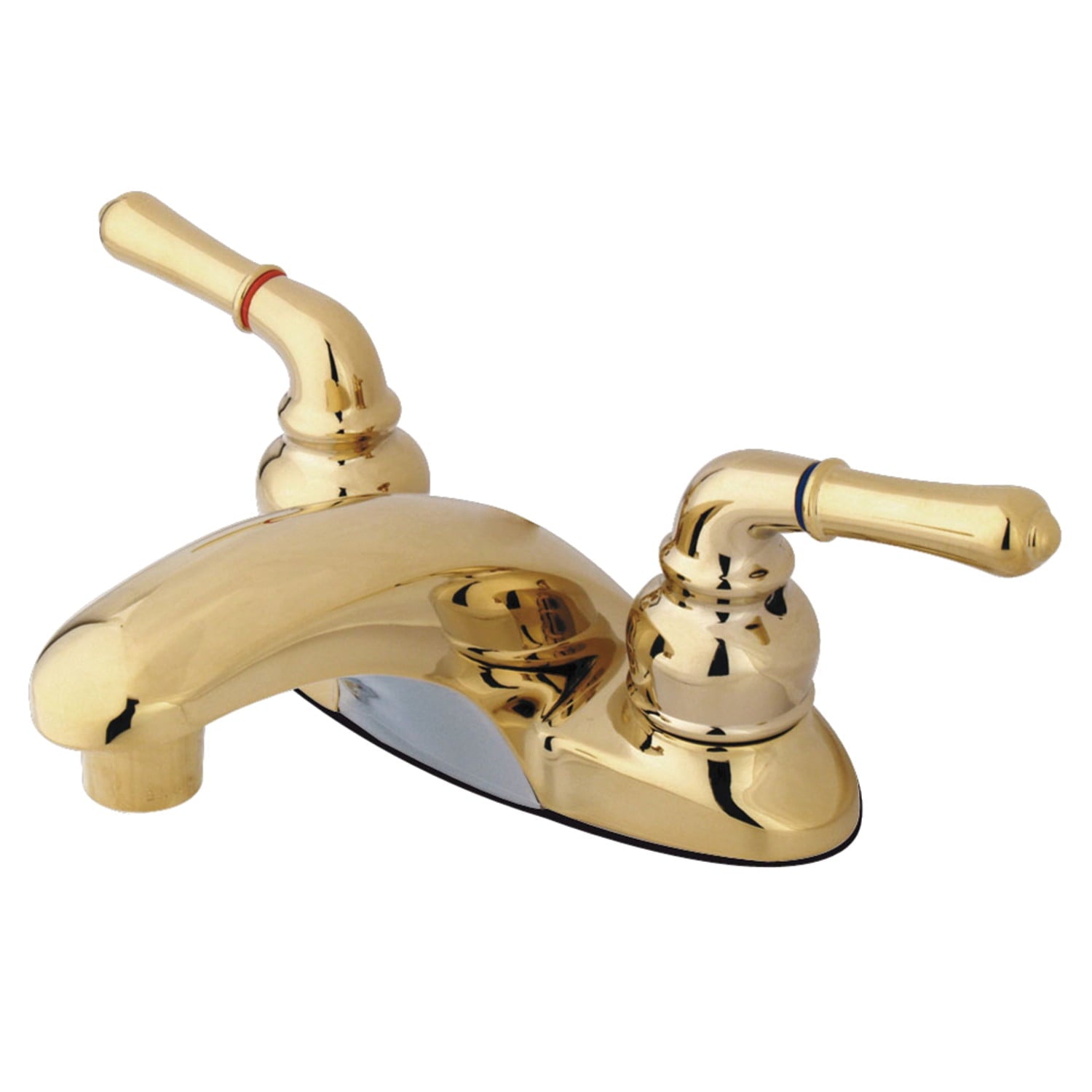 Kingston Brass GKB622LP 4 in. Centerset Bathroom Faucet, Polished Brass