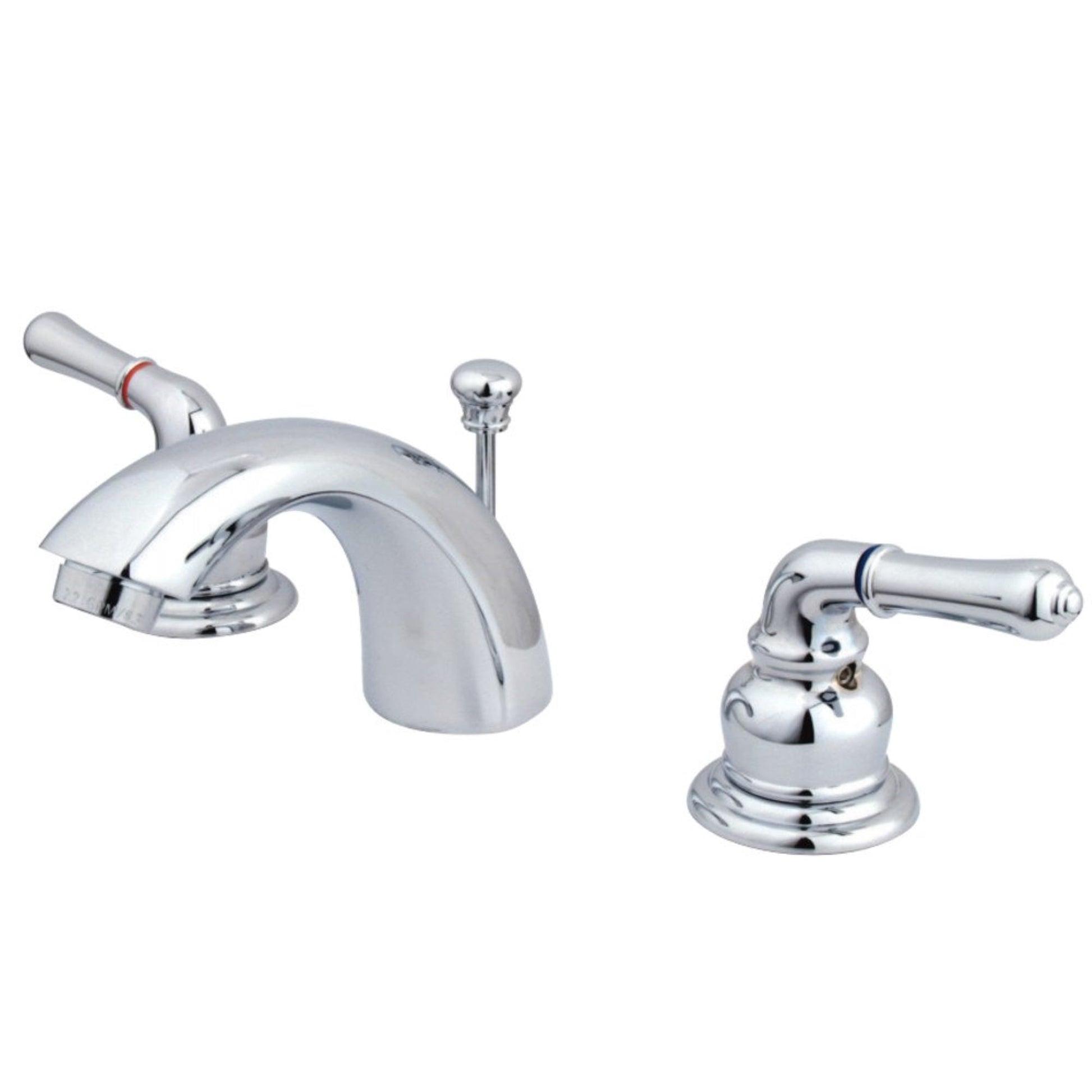 Kingston Brass GKB954 Mini-Widespread Bathroom Faucet, Polished Chrome/Polished Brass