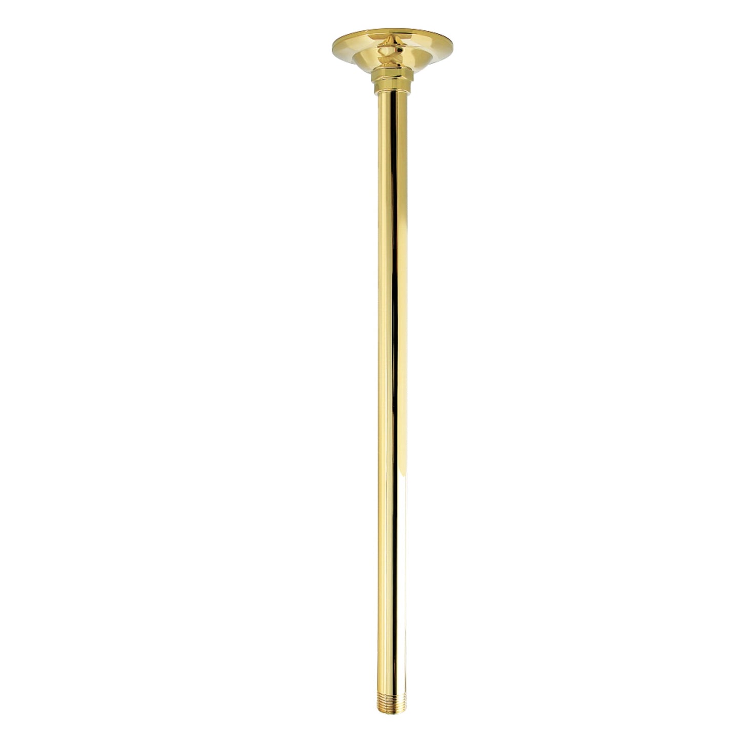 Kingston Brass K217A2 Trimscape 17-Inch Rain Drop Ceiling Mount Shower Arm with Round Flange in Polished Brass