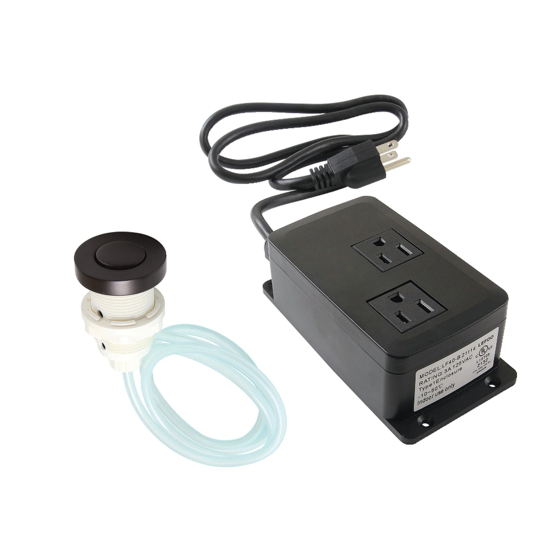 Kingston Brass KAMDK315 Trimscape Kit de Interruptor de Aire para EliminaciÃ³n de Basura con Doble Salida, Bronce Frotado con Aceite
