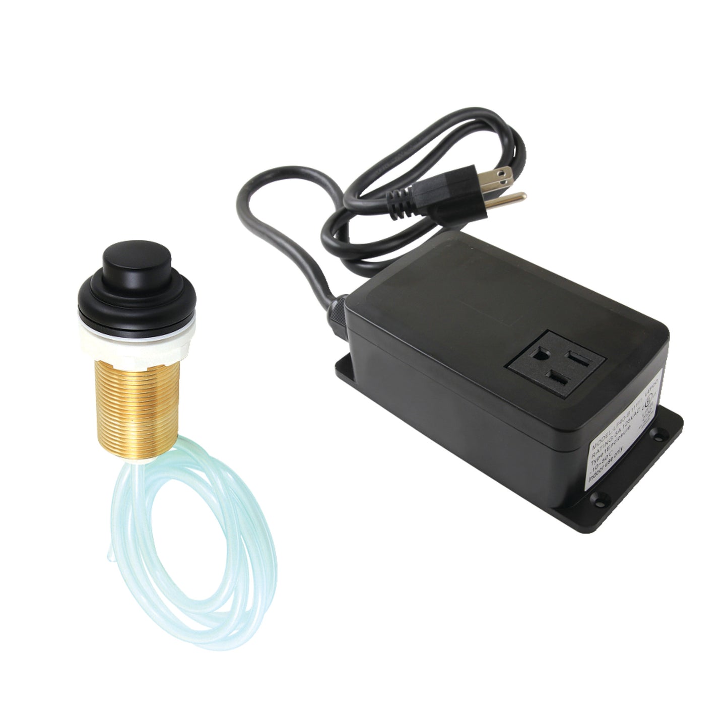 Kingston Brass KATSK210 Trimscape Single Outlet Garbage Disposal Air Switch Kit in Matte Black