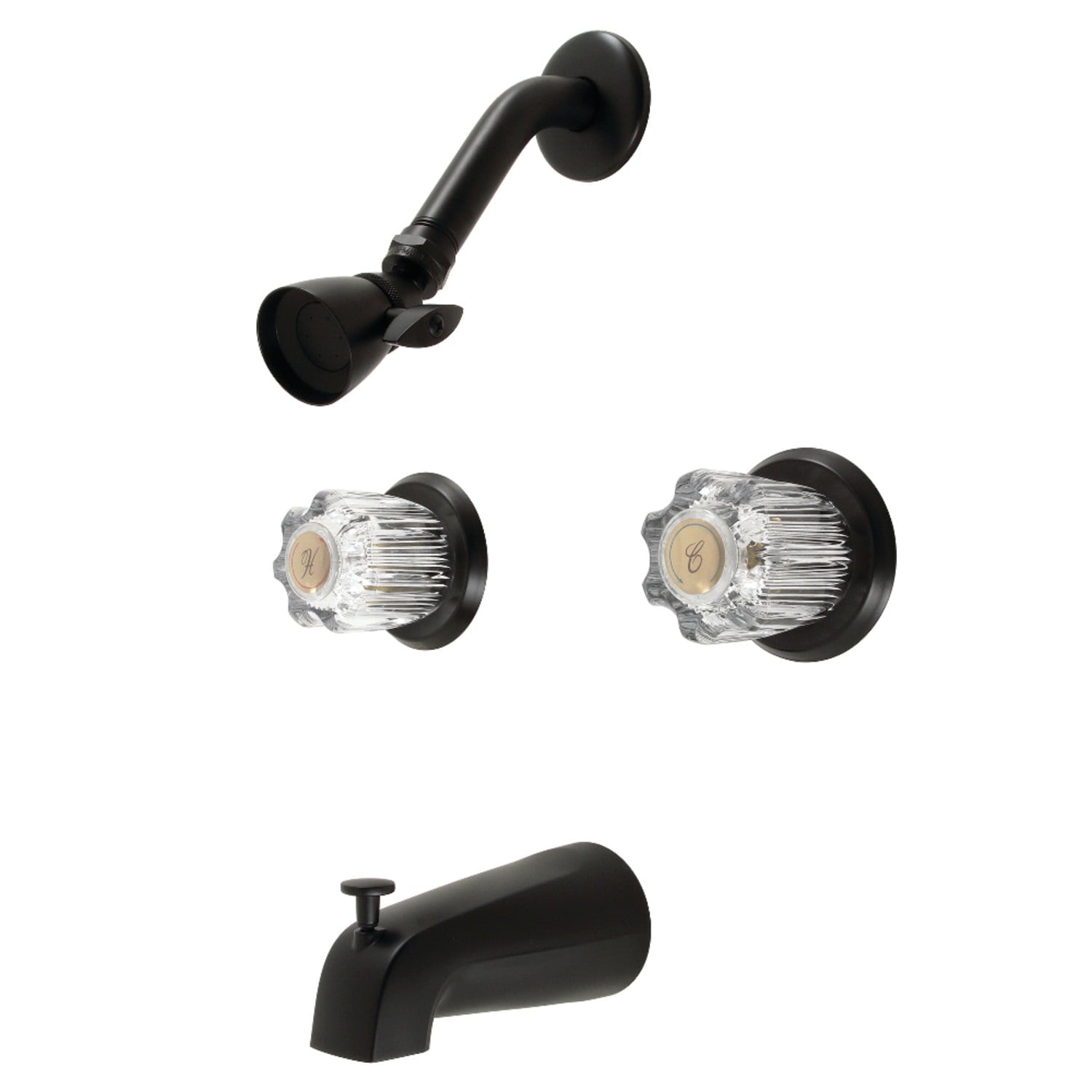 Kingston Brass KB147 Americana Two-Handle Tub and Shower Faucet, Brushed Brass