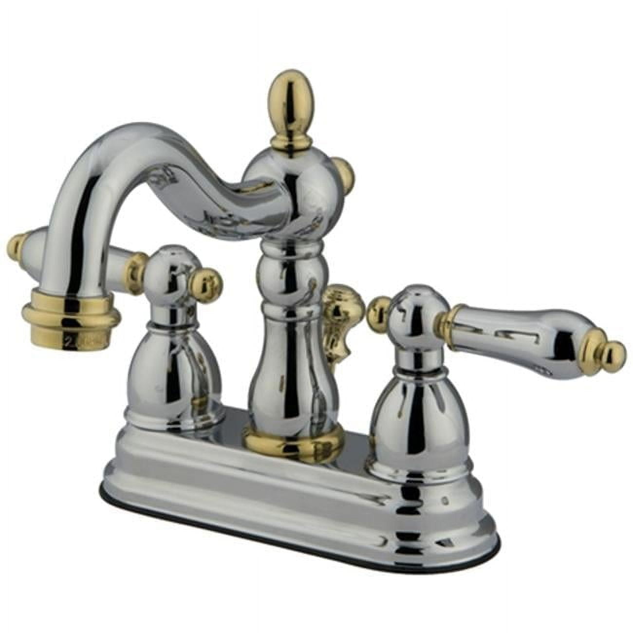 Kingston Brass KB1604AL Two Handle 4 in. Centerset Standard Mount Lavatory Faucet with Retail Pop-up
