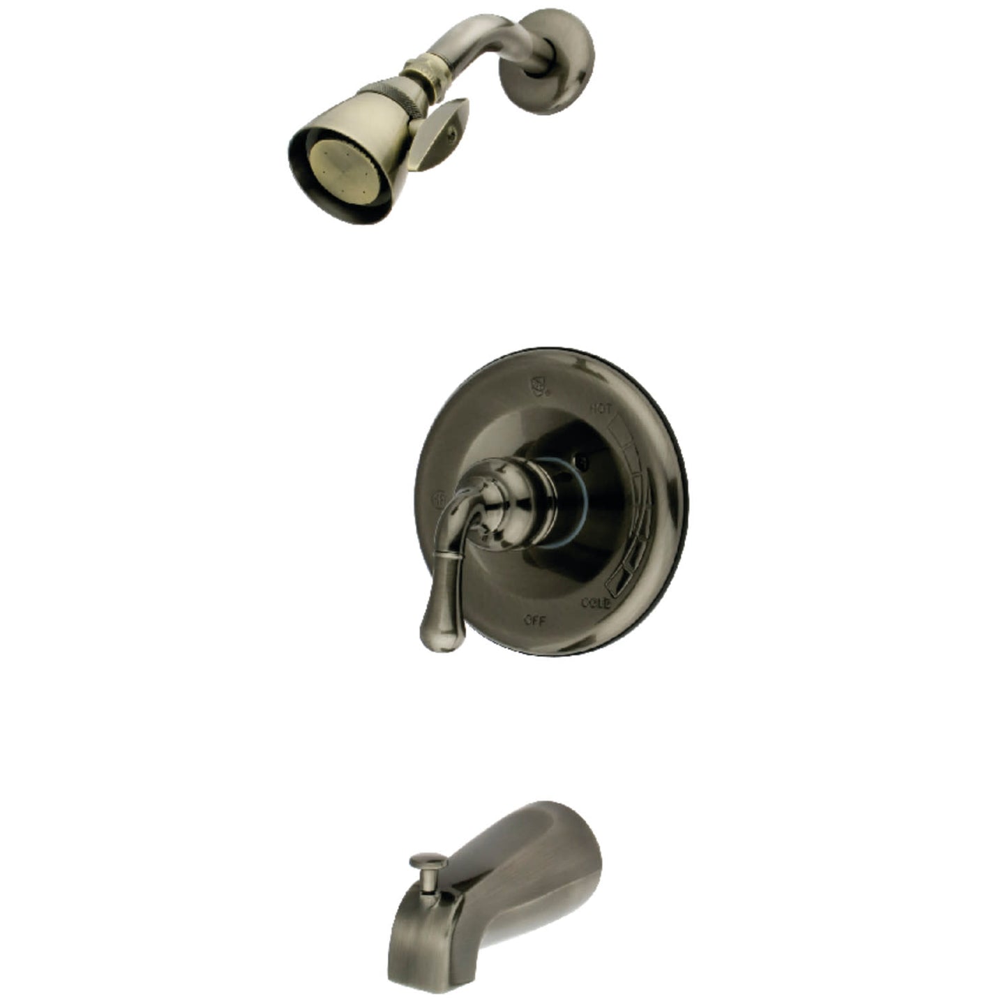 Kingston Brass Tub and Shower Faucet Trim Kit for KB1633, Black Stainless Finish