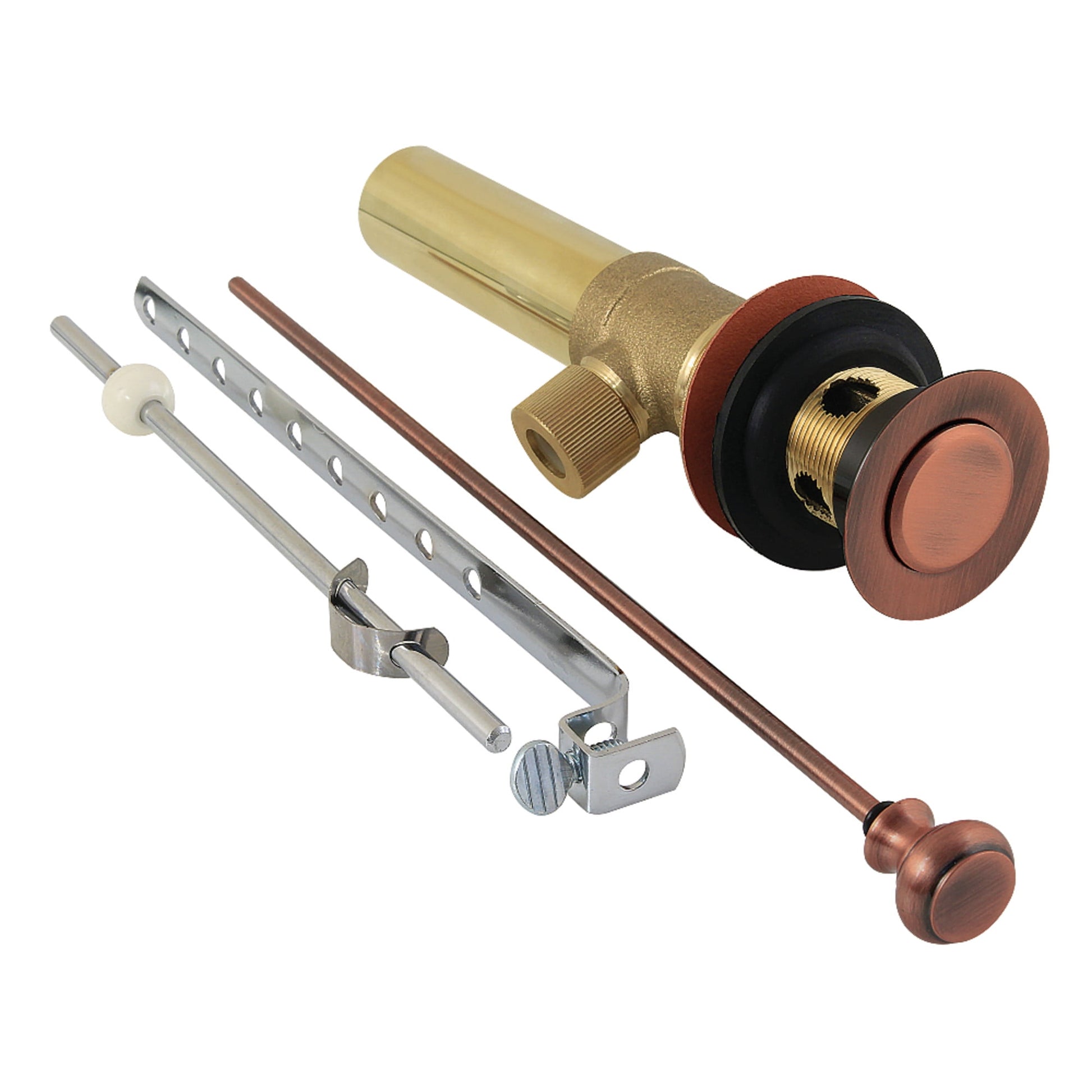 Kingston Brass KB2007 Pop-Up Drain with Overflow, 22 Gauge, Brushed Brass