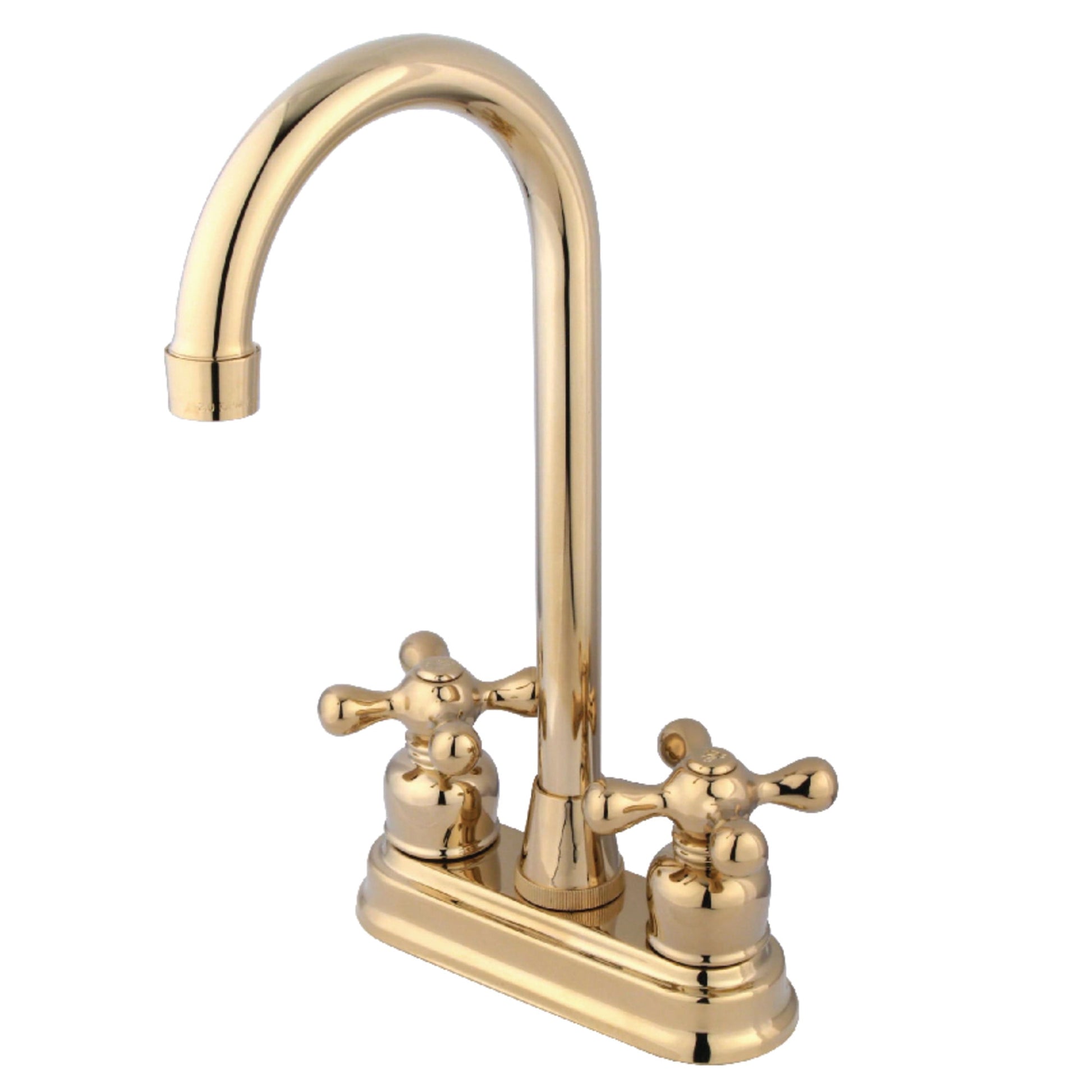 Kingston Brass KB492AX Victorian Two-Handle 2-Hole Deck Mount Bar Faucet in Polished Brass