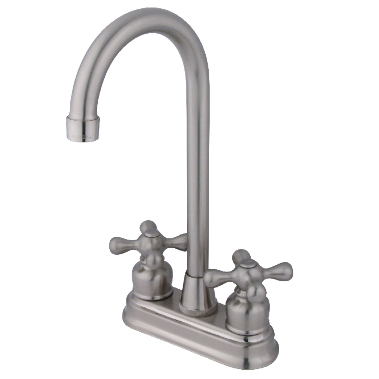 Kingston Brass KB498AX Victorian Two-Handle 2-Hole Deck Mount Bar Faucet in Brushed Nickel