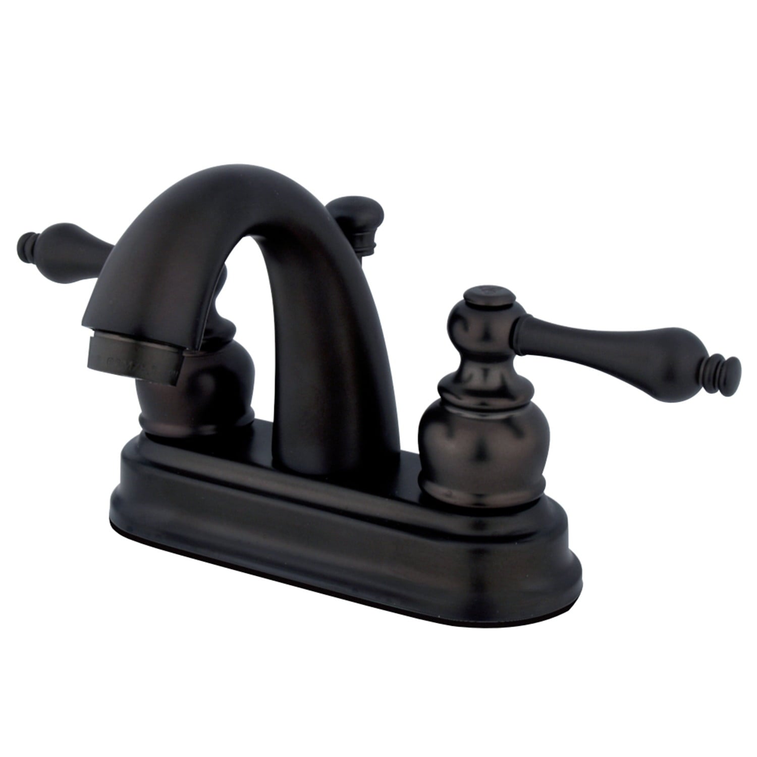 Kingston Brass KB5610AL Restoration 4 in. Centerset Bathroom Faucet, Matte Black