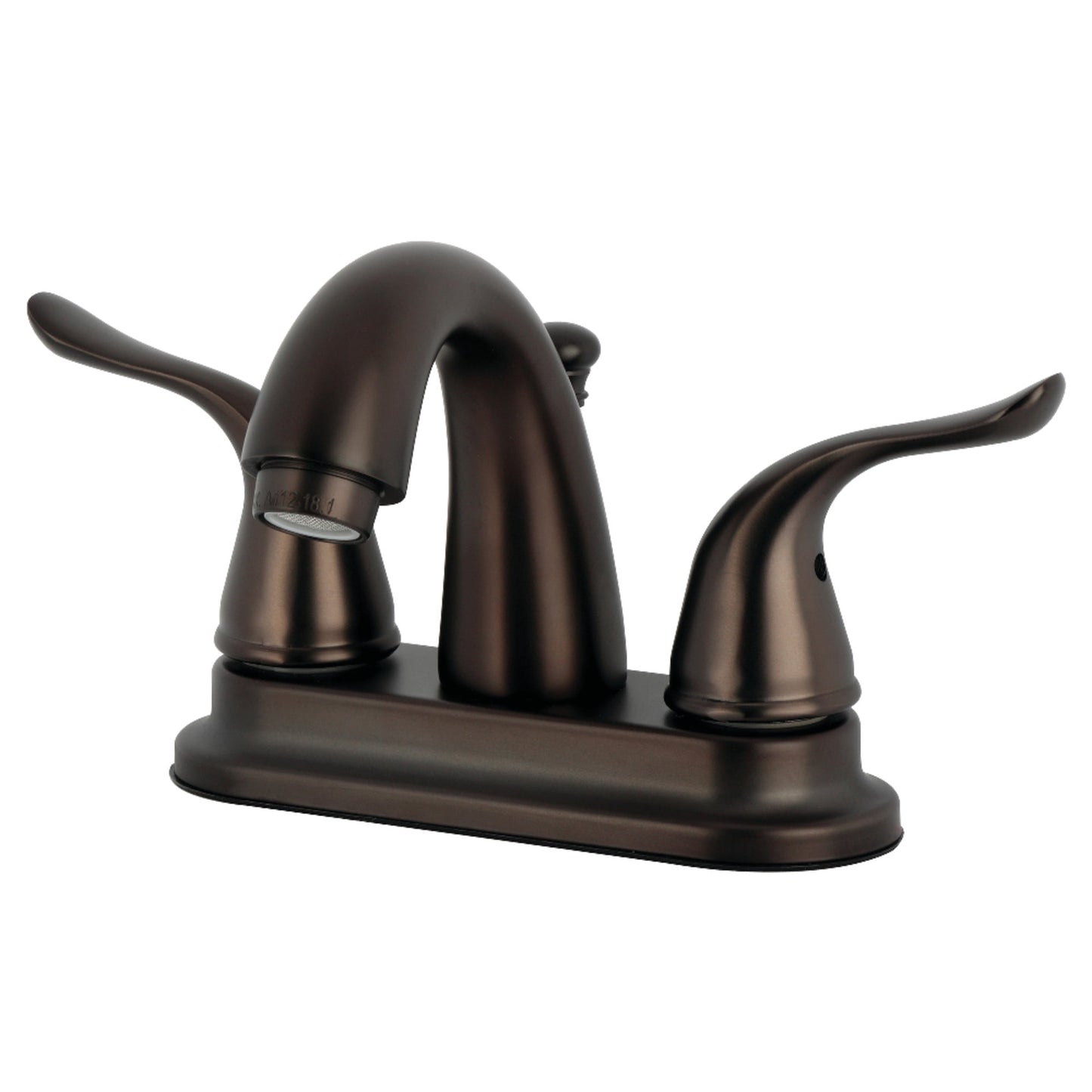 Kingston Brass KB5615YL Double-Handle 3-Hole Deck Mount 4-Inch Centerset Bathroom Faucet with Pop-Up Drain in Oil Rubbed Bronze
