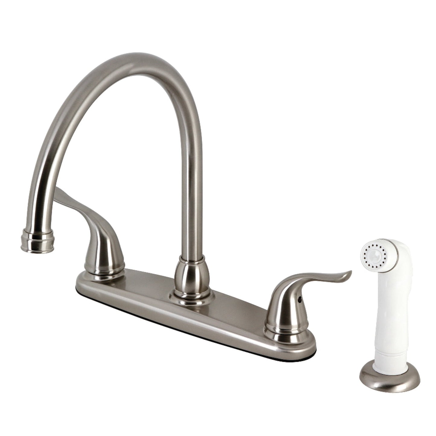 Kingston Brass KB798YL Yosemite 8-Inch Centerset Kitchen Faucet with Sprayer, Brushed Nickel