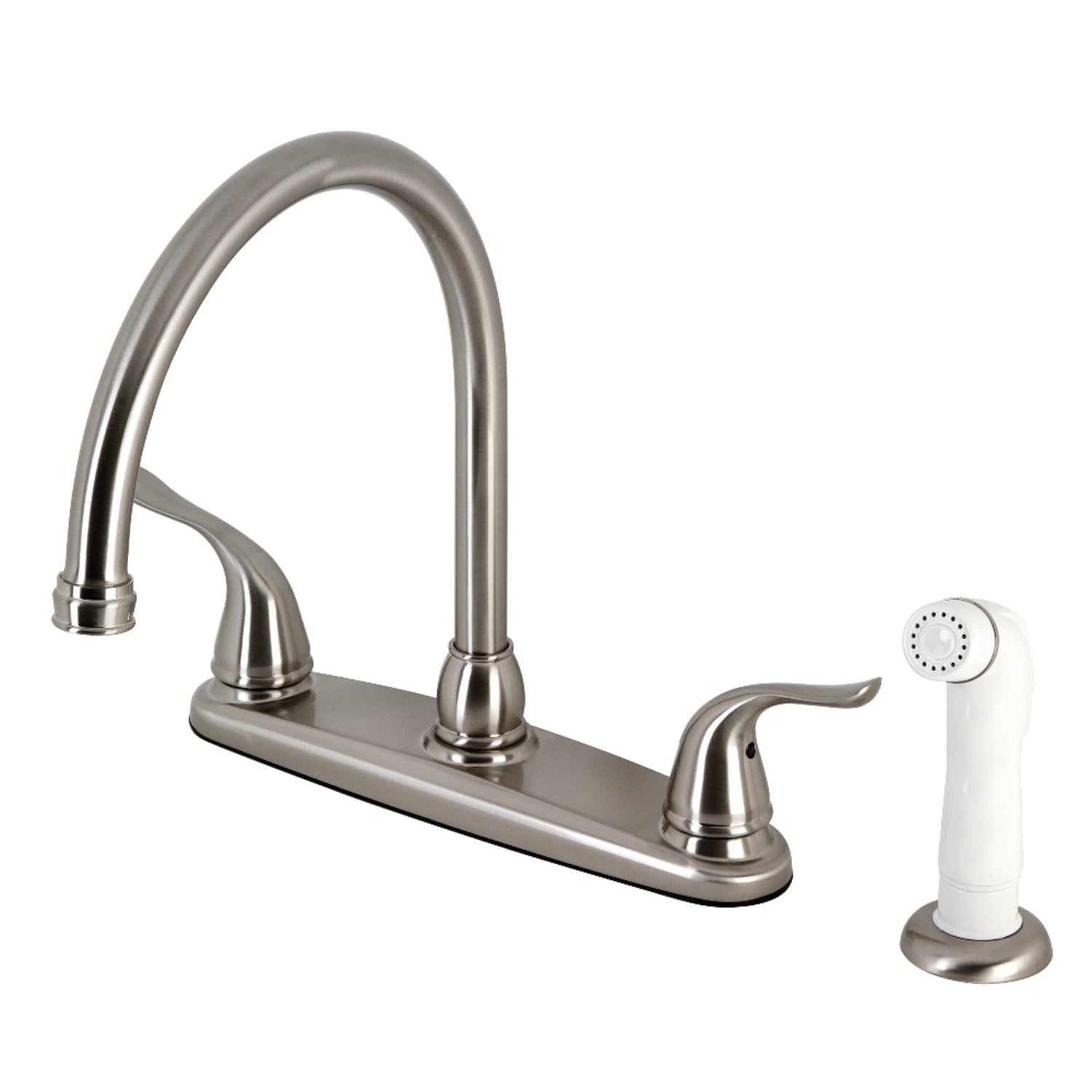 Kingston Brass KB798YL Yosemite 8-Inch Centerset Kitchen Faucet with Sprayer, Brushed Nickel
