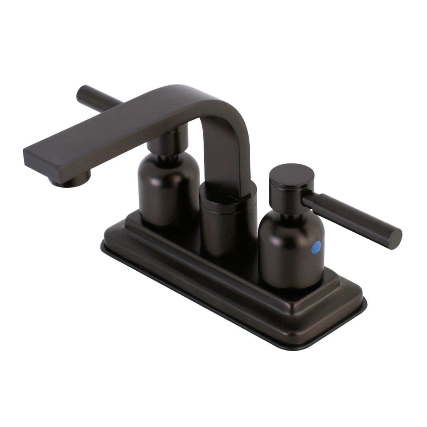 Kingston Brass KB8468DL Concord 4 in. Centerset Bathroom Faucet with Push Pop-Up, Brushed Nickel