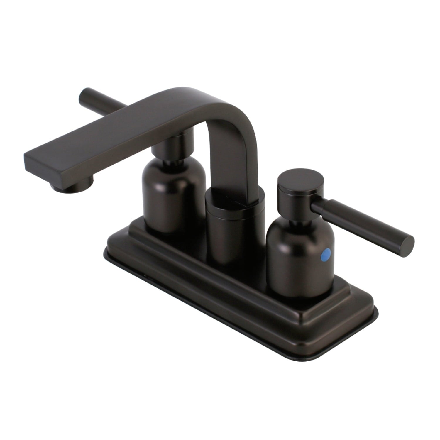 Kingston Brass KB8468DL Concord 4 in. Centerset Bathroom Faucet with Push Pop-Up, Brushed Nickel