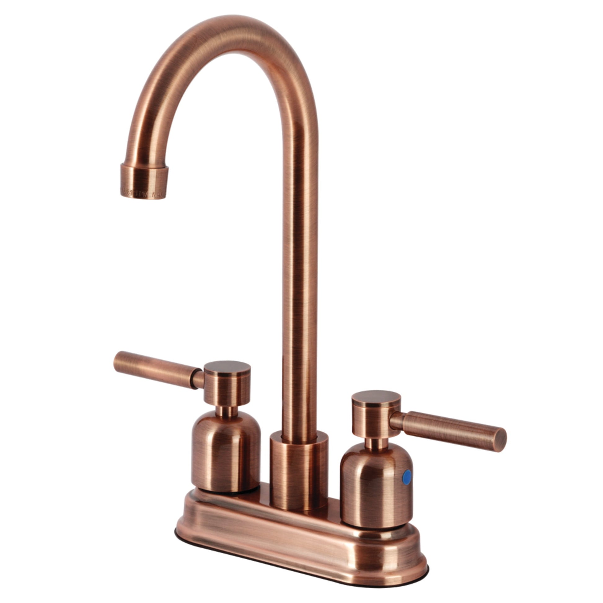 Kingston Brass KB849DLAC Concord Two-Handle 2-Hole Deck Mount Bar Faucet in Antique Copper