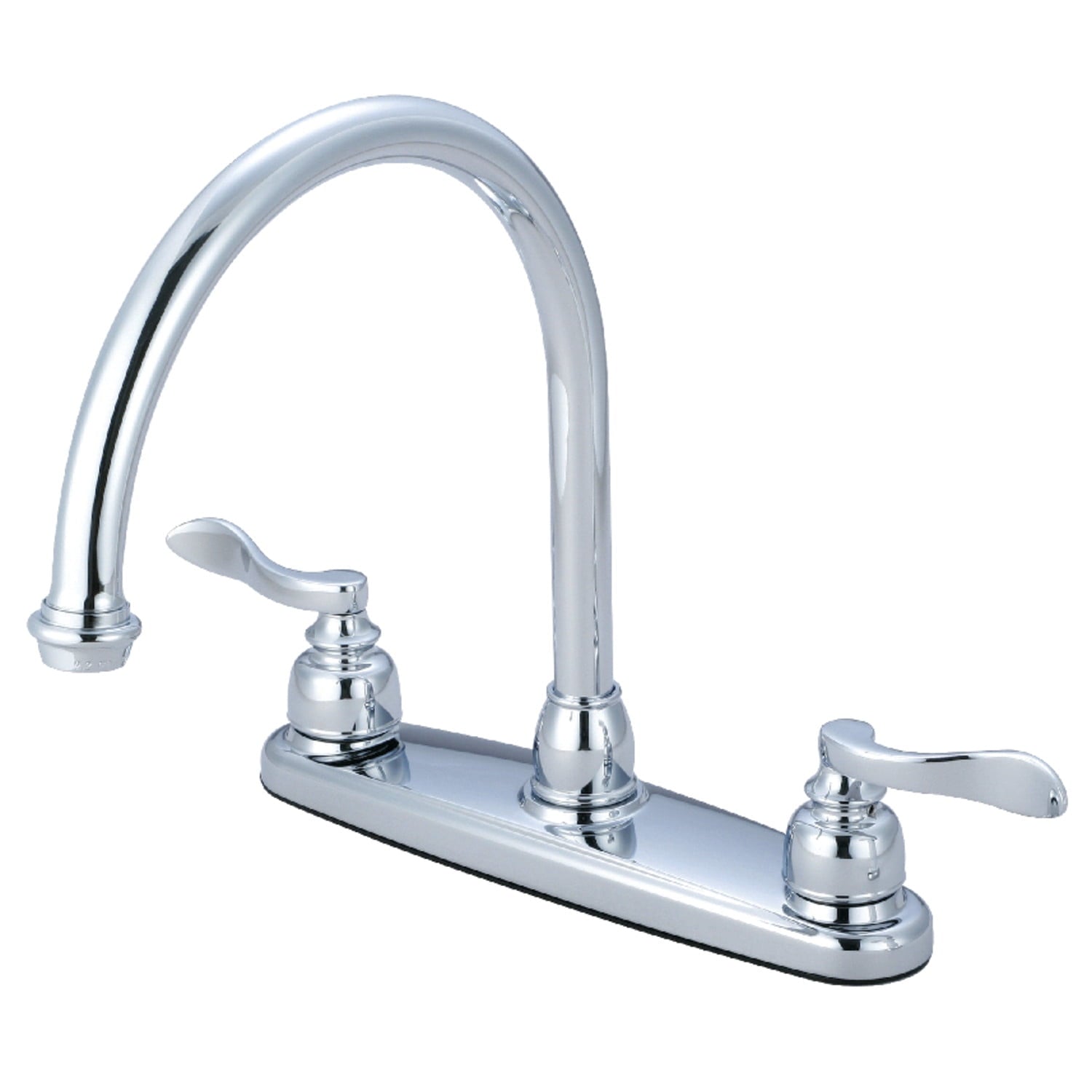 Kingston Brass KB8791NFLLS Grifo de Cocina Central FrancÃ©s NuWave, Cromo Pulido