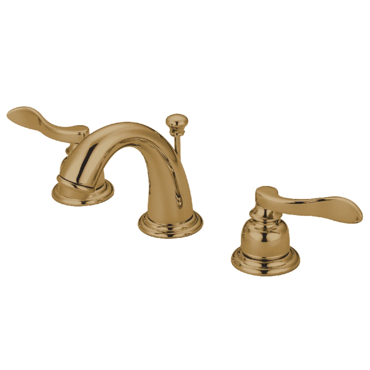 Kingston Brass Nuwave French Two Handle 4" to 8" Mini Widespread Lavatory Faucet with Retail Pop-up