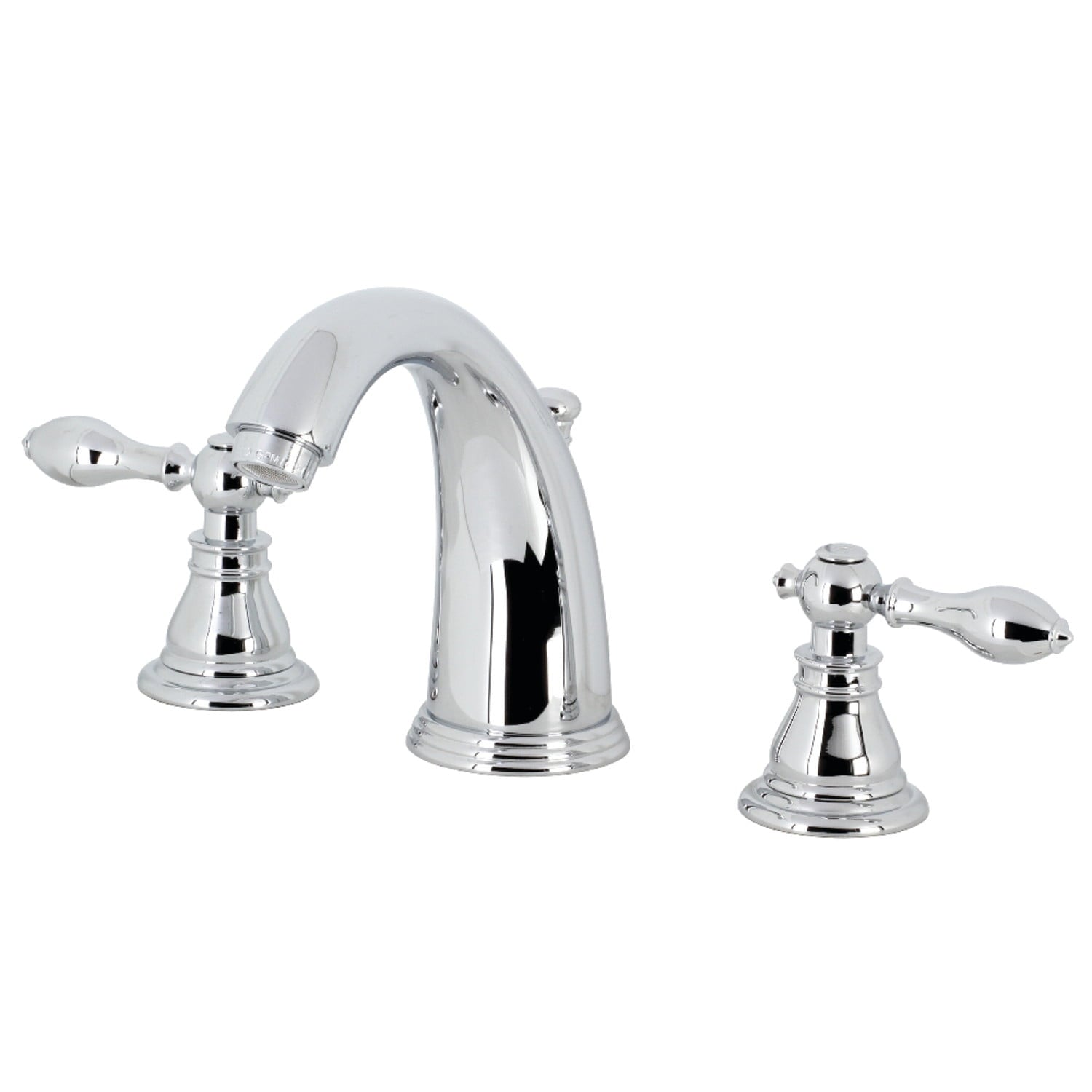 Kingston Brass KB982ACL American Classic Widespread Bathroom Faucet with Retail Pop-Up, Polished Brass