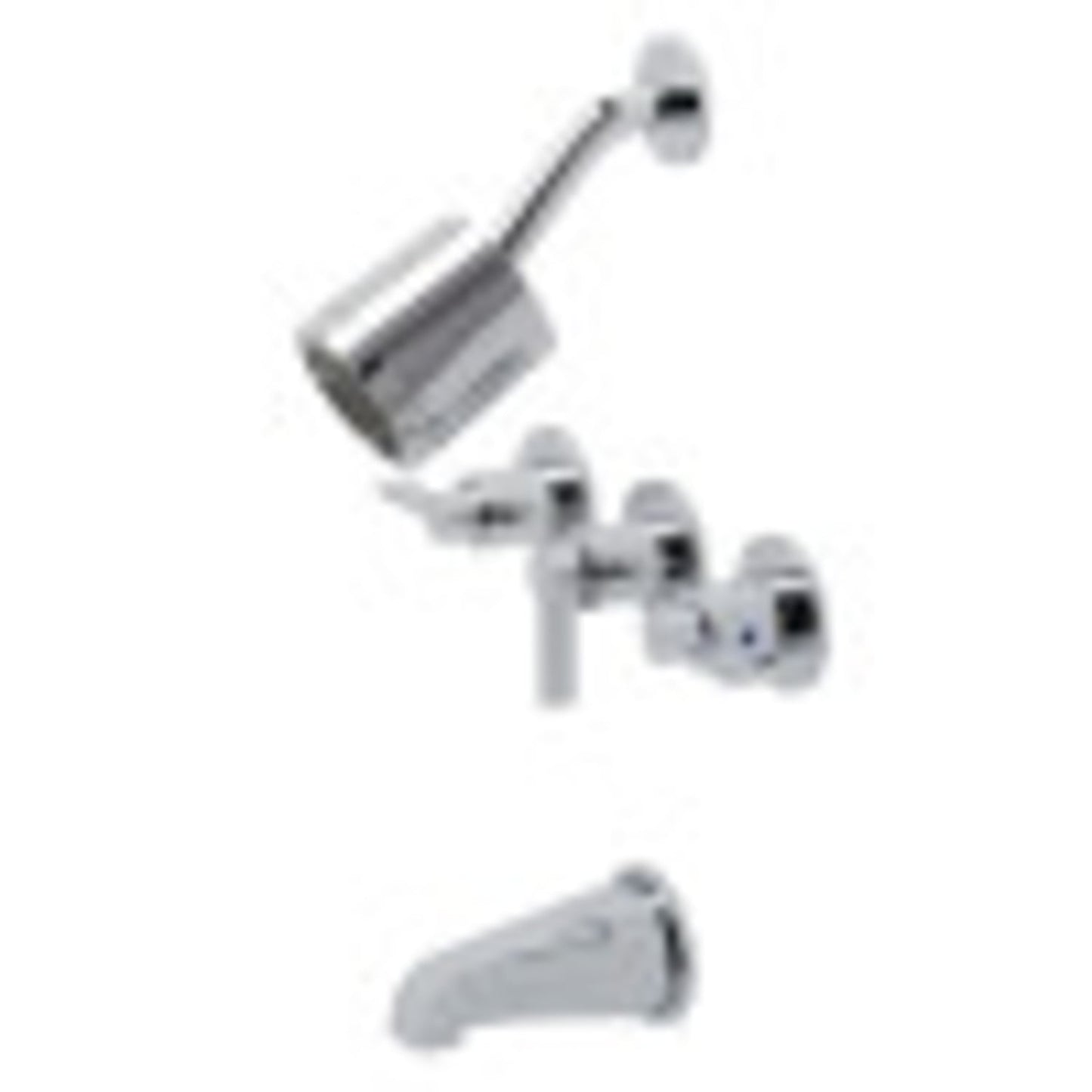 Kingston Brass KBX8137NDL NuvoFusion Grifo de BaÃ±era y Ducha de Tres Manijas, LatÃ³n Cepillado