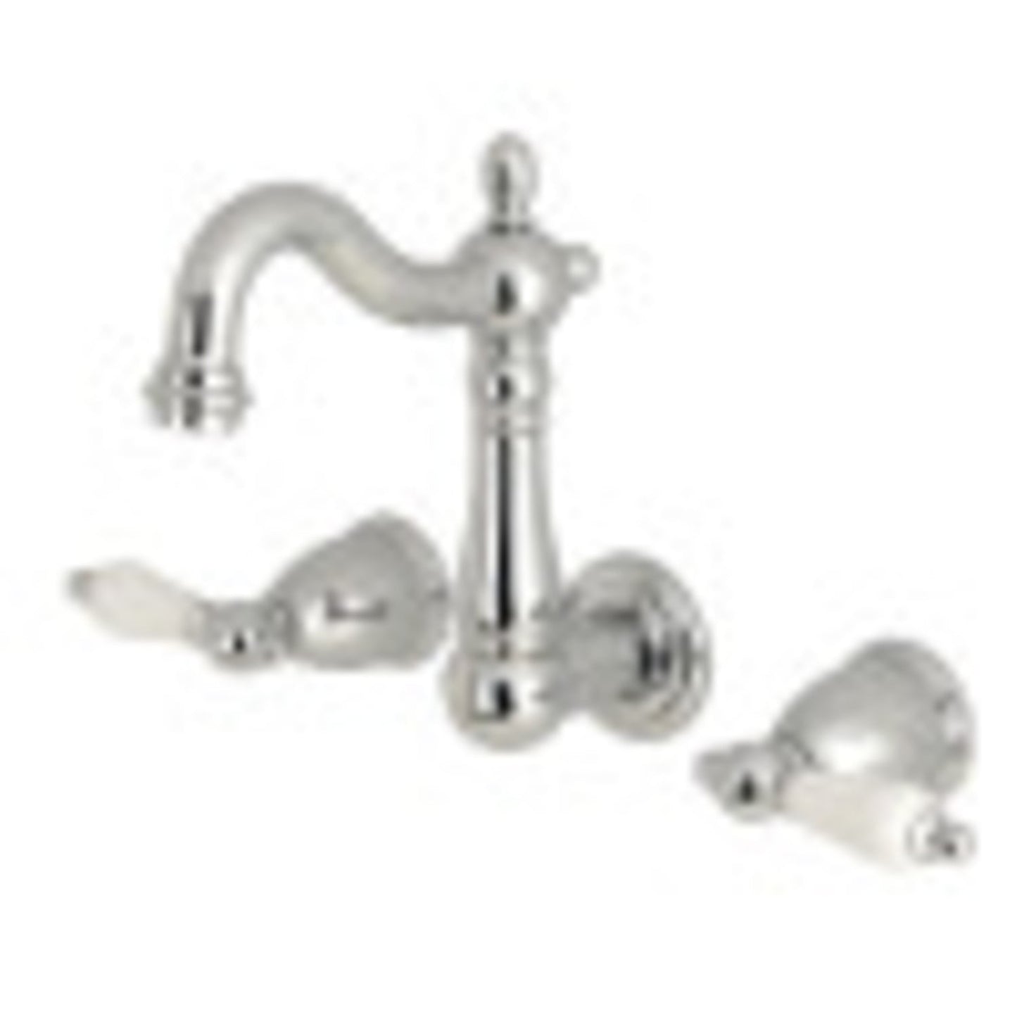 Kingston Brass KS1222PL Heritage Wall Mount Bathroom Faucet, Polished Brass