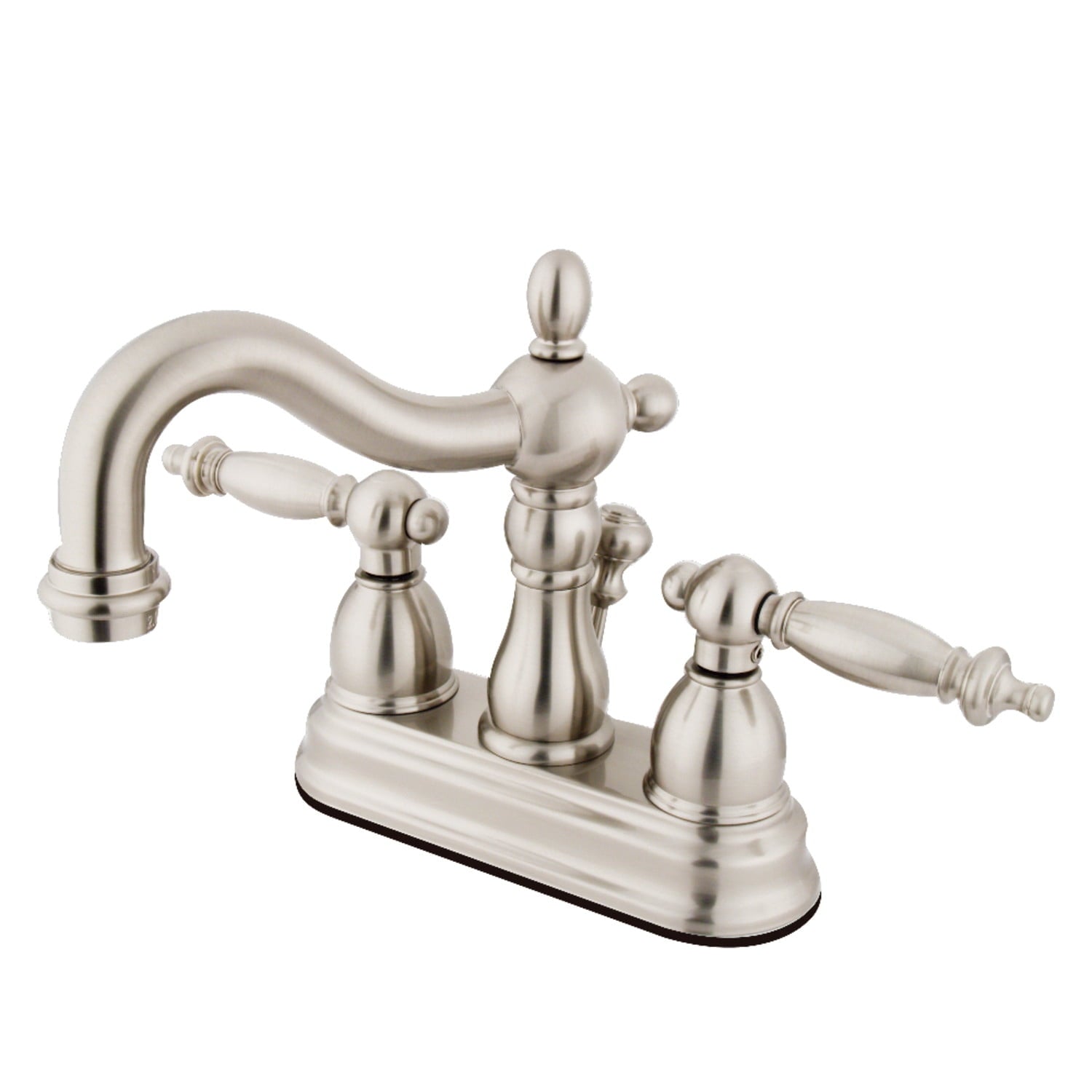 Kingston Brass KS1608TL 4 in. Centerset Bathroom Faucet, Brushed Nickel