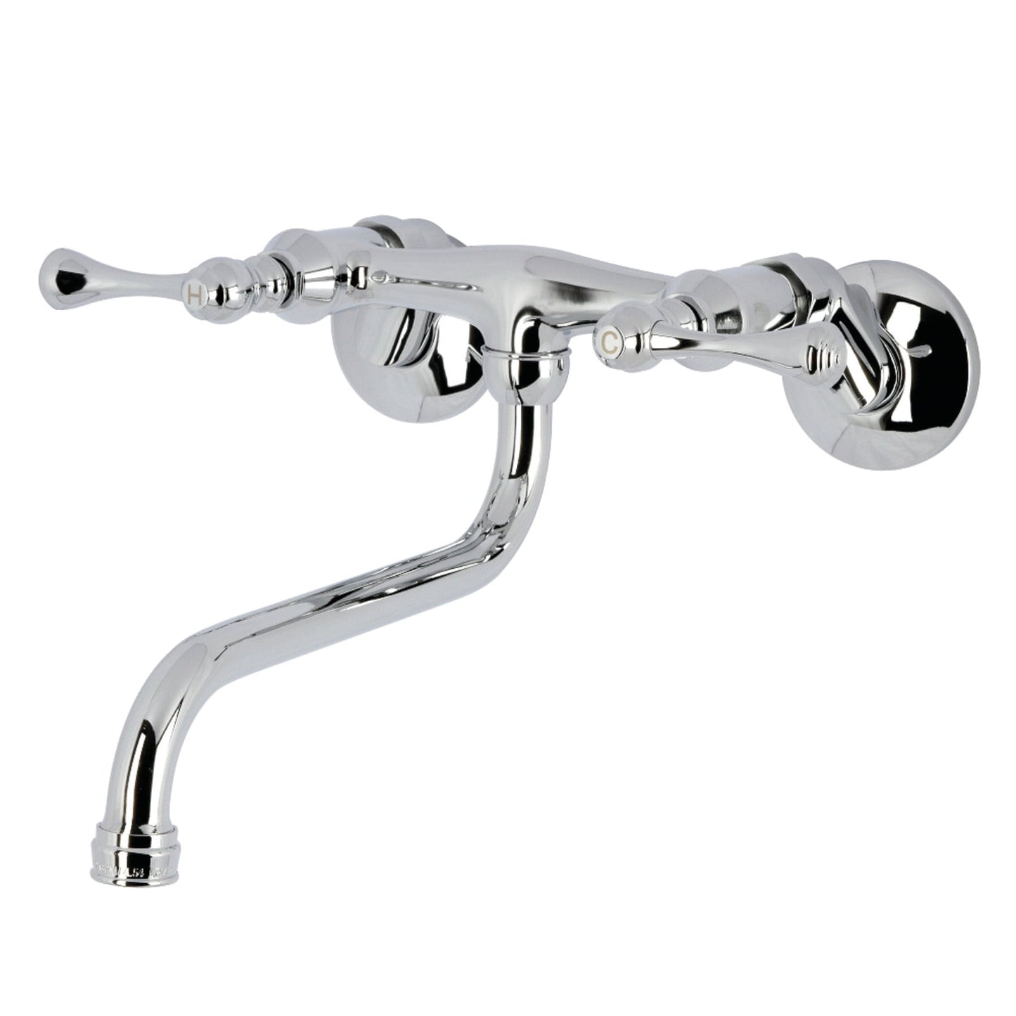 Kingston Brass KS315C Kingston Wall Mount Bathroom Faucet, Polished Chrome