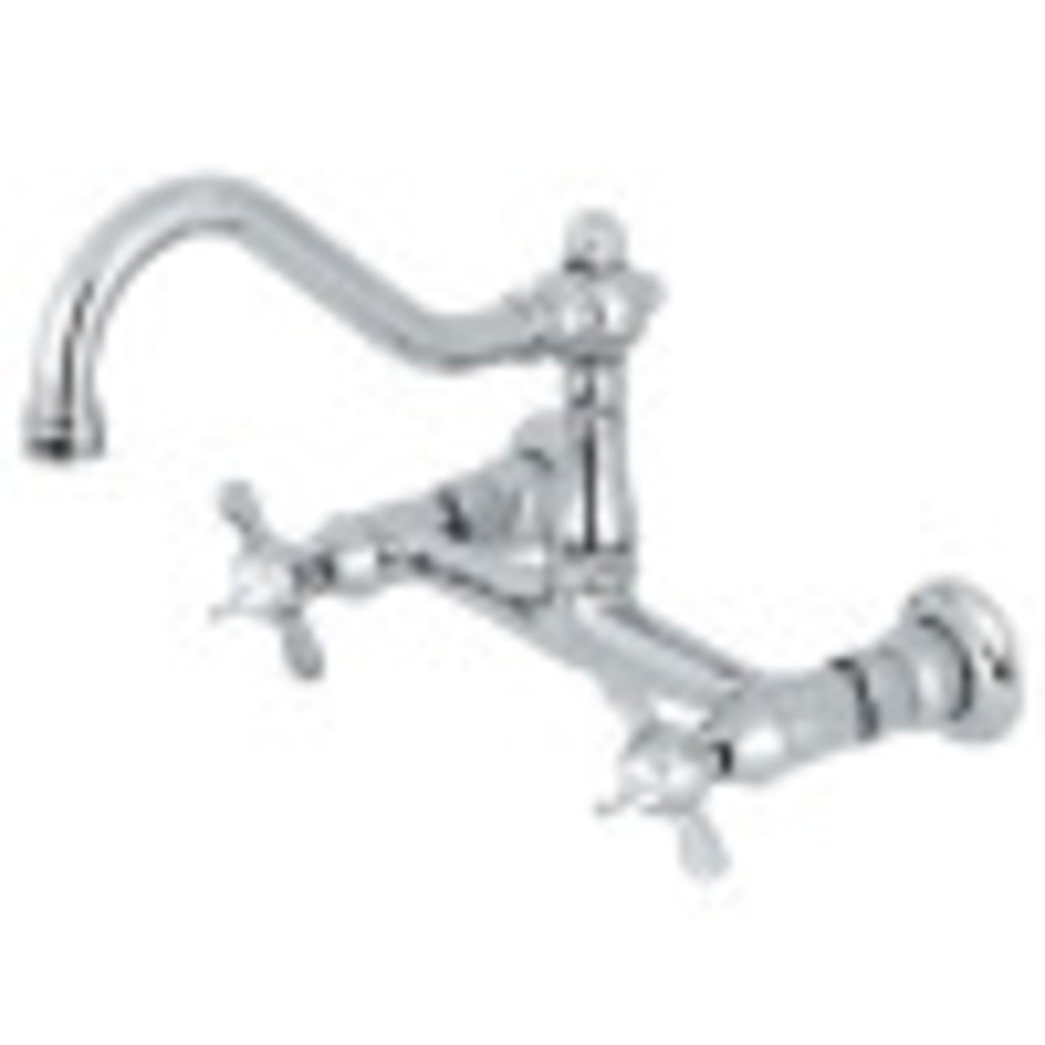 Kingston Brass KS3247BEX Essex Wall Mount Bathroom Faucet, Brushed Brass