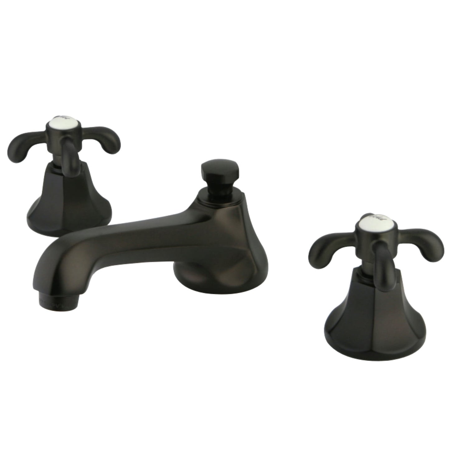 Kingston Brass French Country Two Handle 8" to 16" Widespread Lavatory Faucet with Brass Pop-up