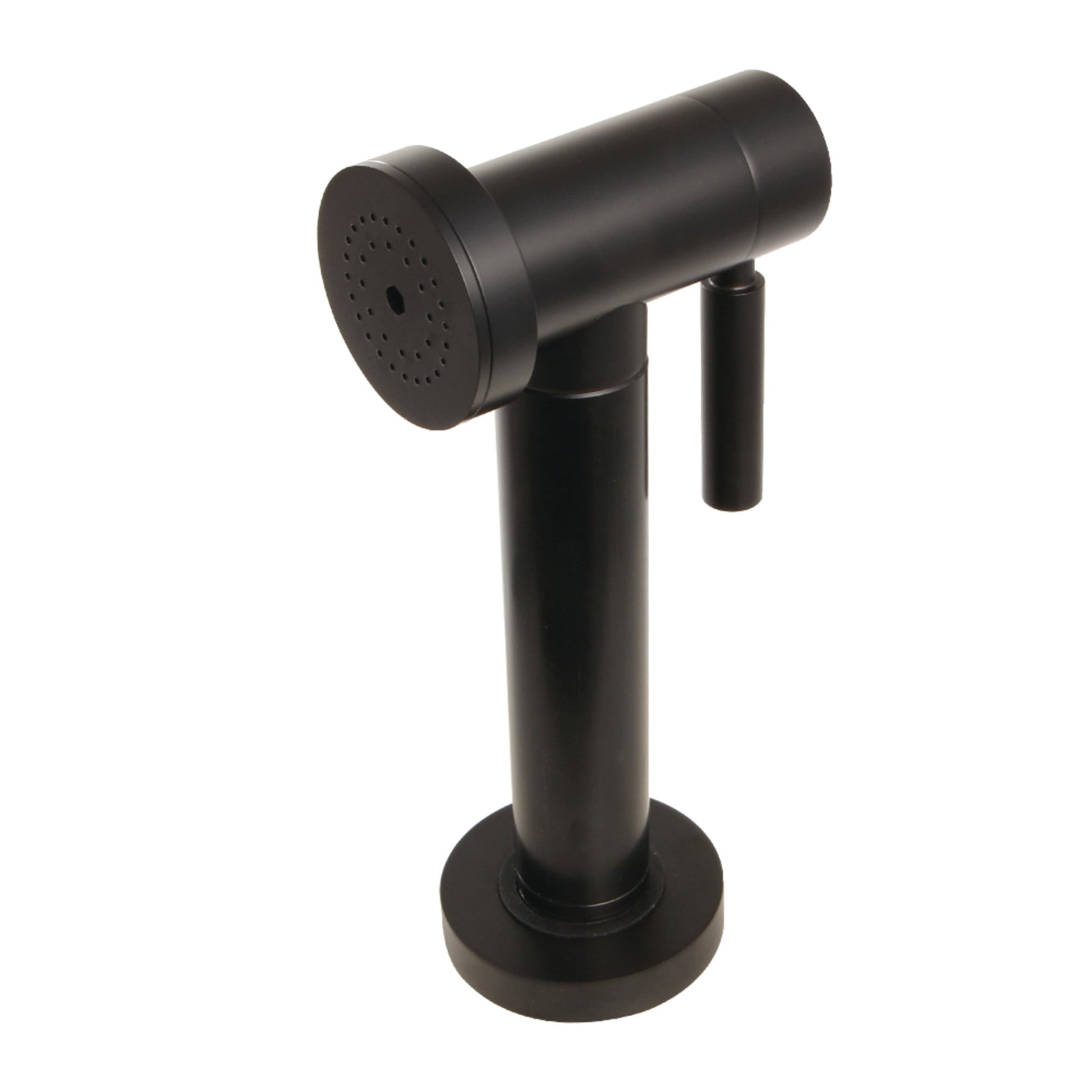Kingston Brass KSSPR0K Brass Kitchen Faucet Side Sprayer with Black Grip in Matte Black