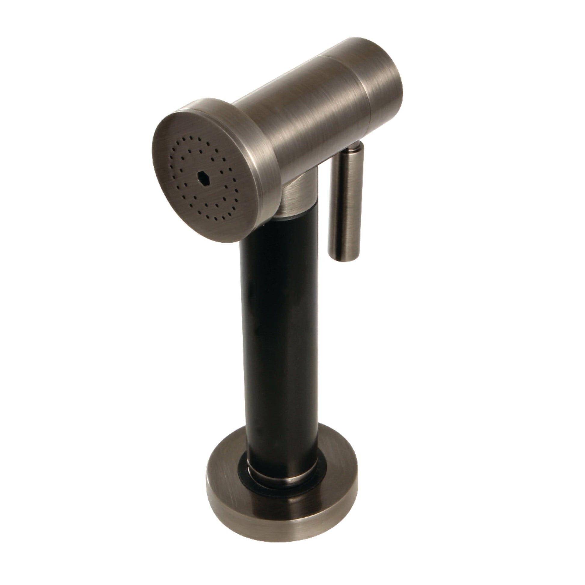 Kingston Brass KSSPR4K Brass Kitchen Faucet Side Sprayer with Black Grip in Black Stainless