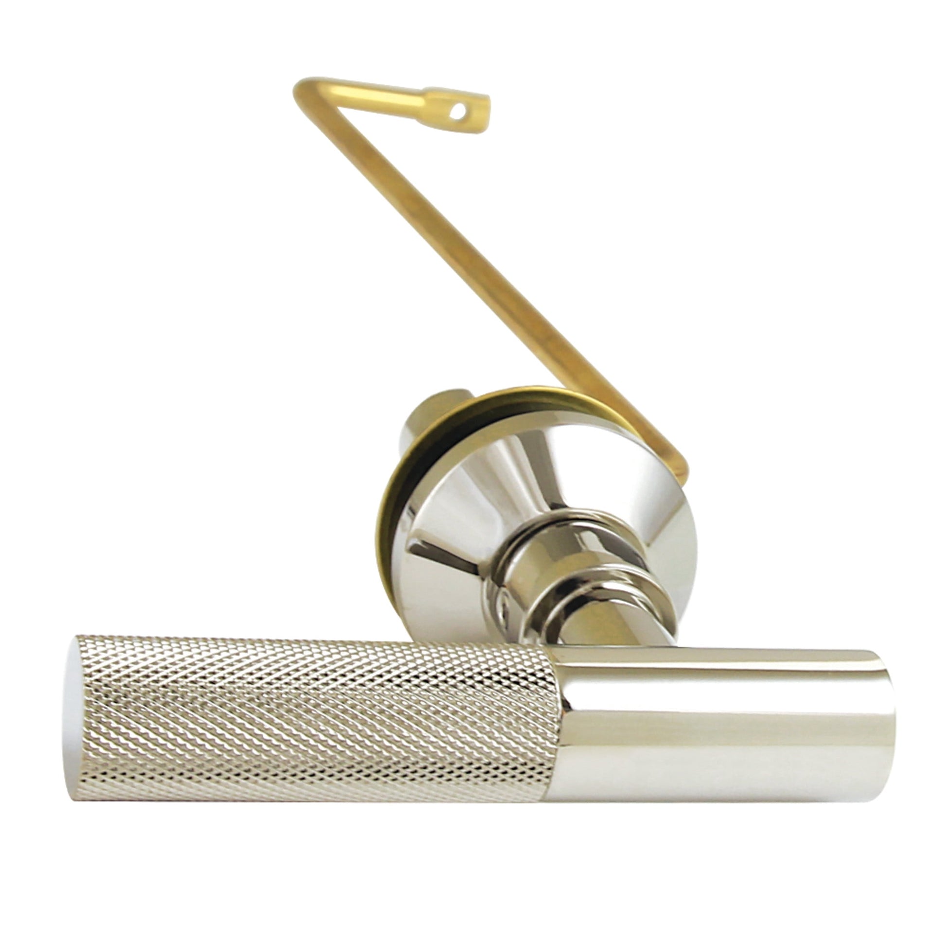 Kingston Brass KTKNLS6 Convergent Side Mount Toilet Tank Lever with Knurled Handle in Polished Nickel